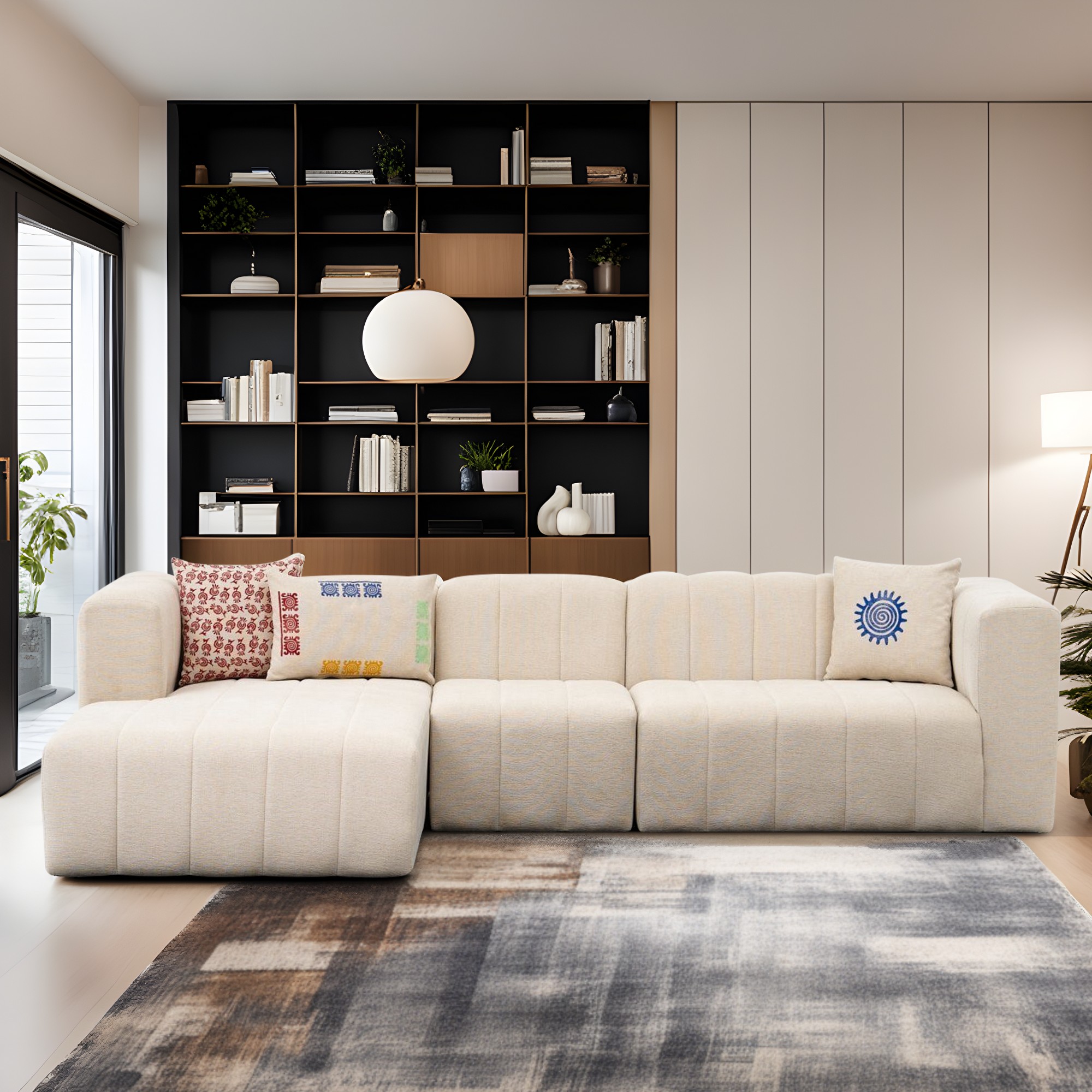 Beyza Sofa Récamiere Links Creme