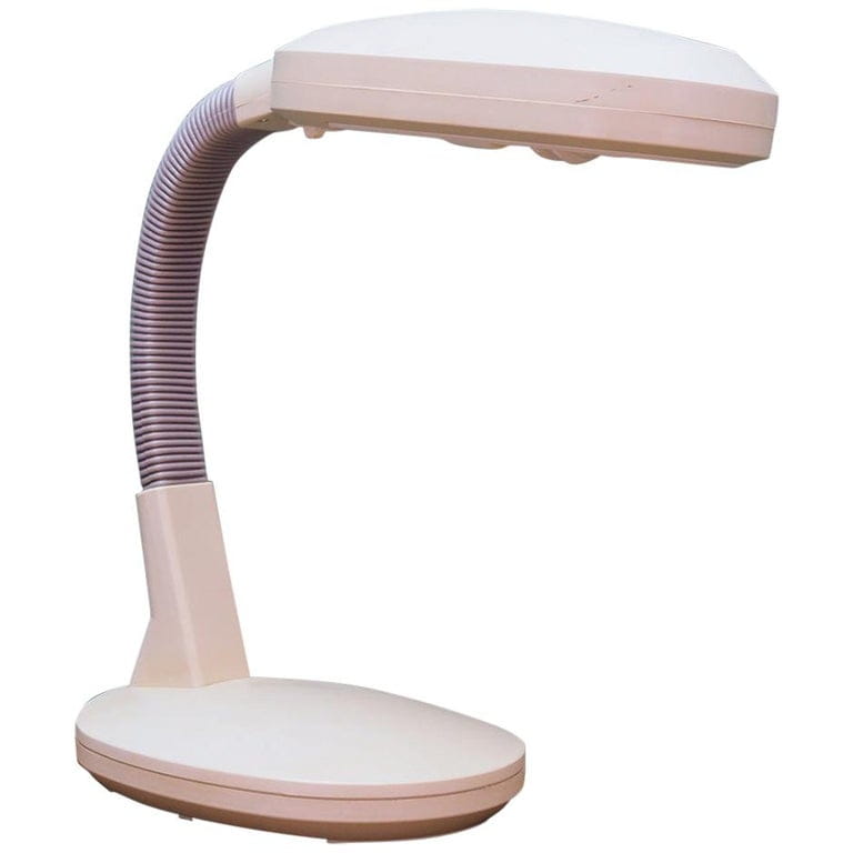 Vintage table lamp plastic white 1960s