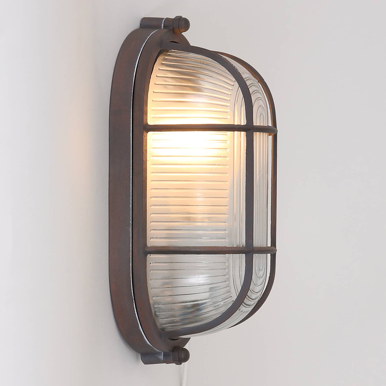 Deckenleuchte Mexlite I Sicherheitsglas Eisen Braun