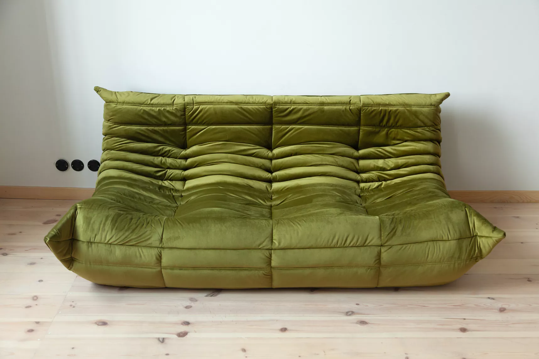 Togo Lounge Set 3-pc. Velvet Olive Green