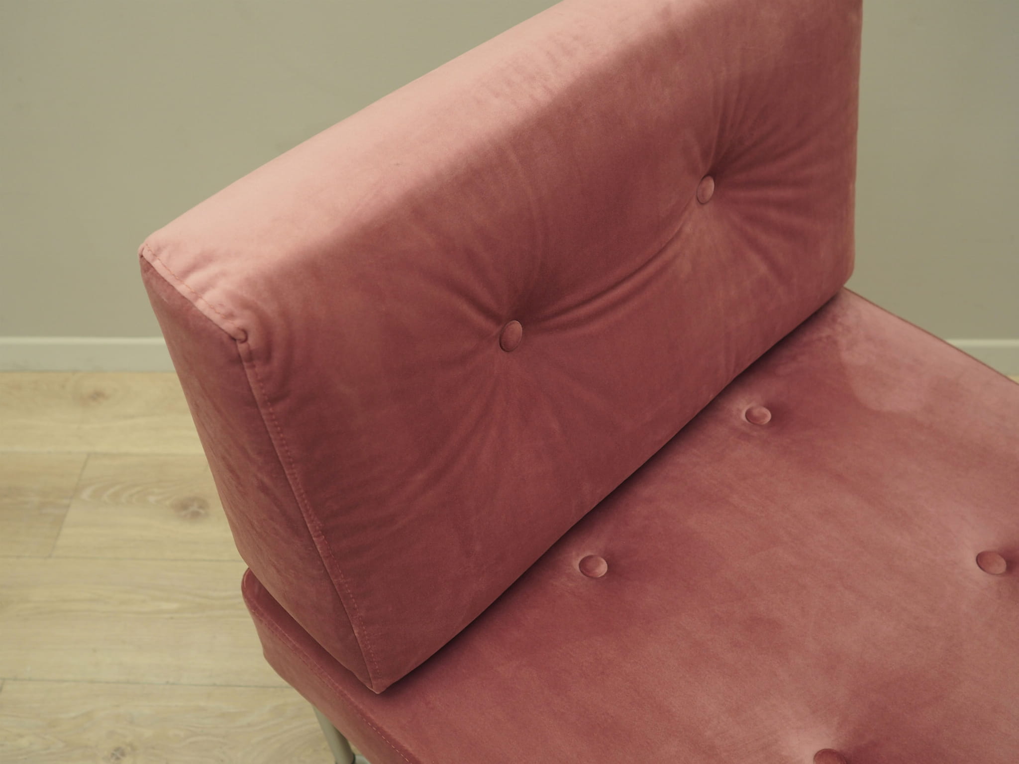 Vintage Sessel Samt Metall Rosa 1960er Jahre