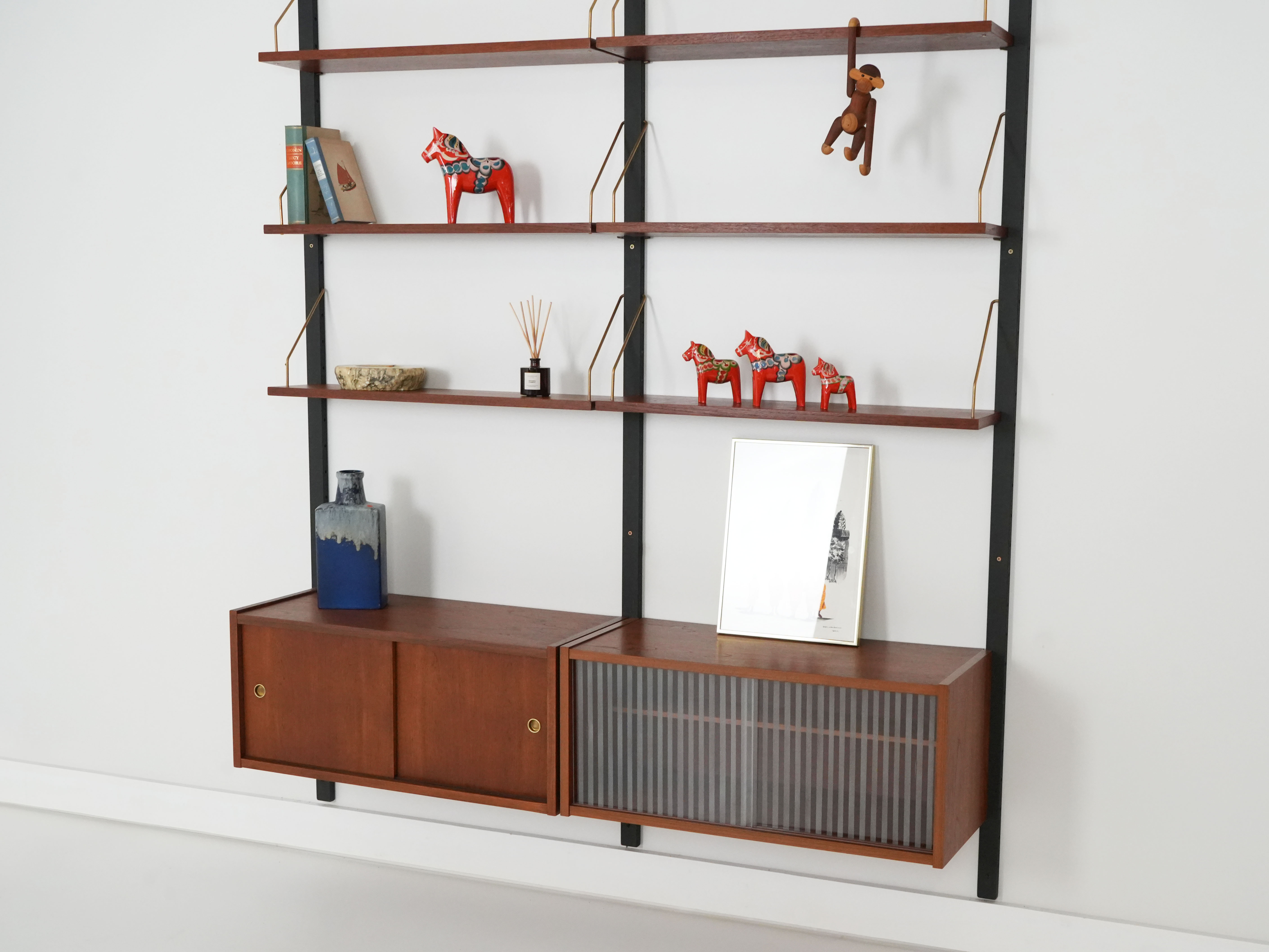 Libreria modulare in teak anni '60