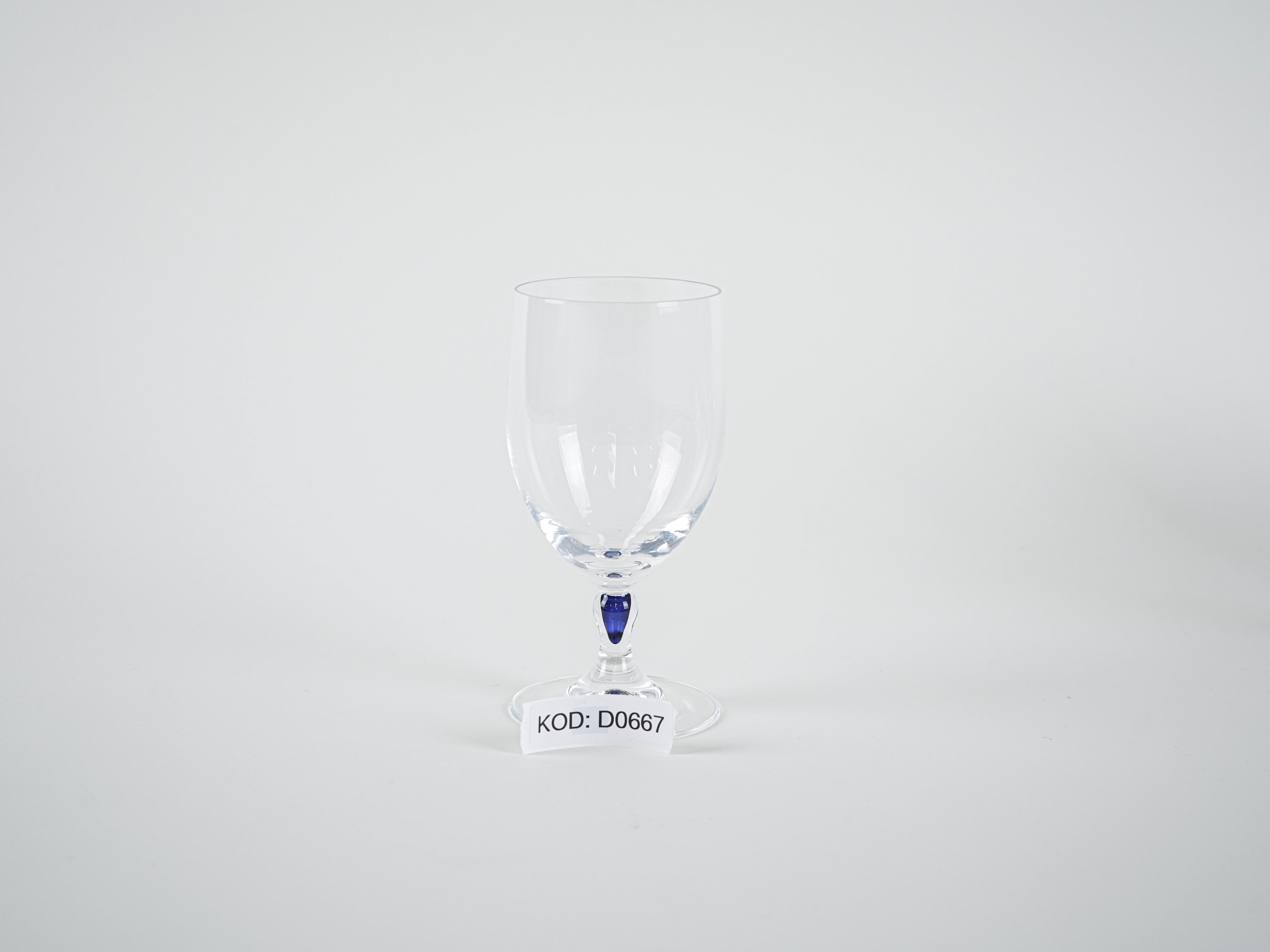 Set Venise Saphir Glasses 1970s Cristal d'Arques
