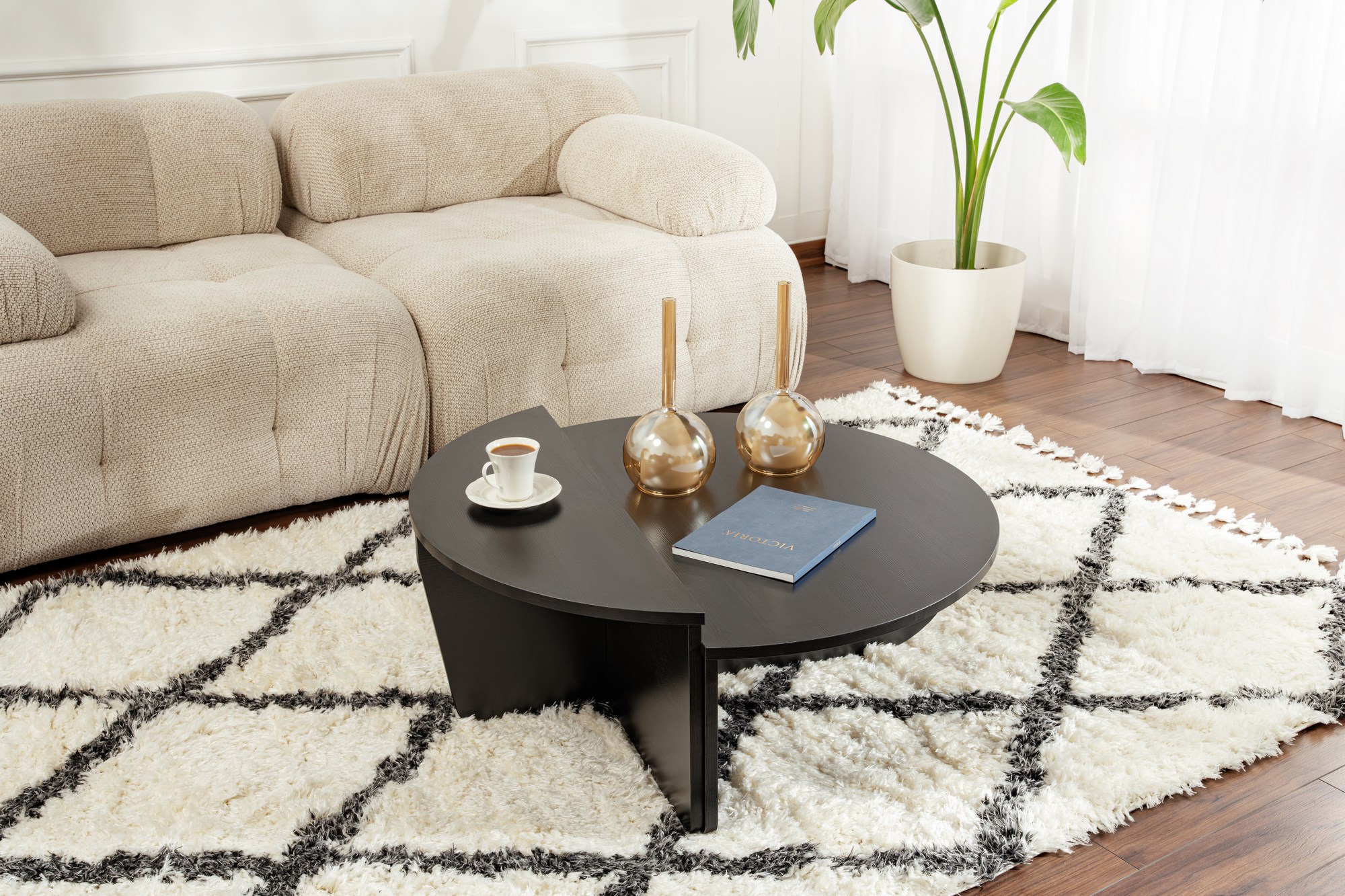 Orion Couchtisch Holz Schwarz V2