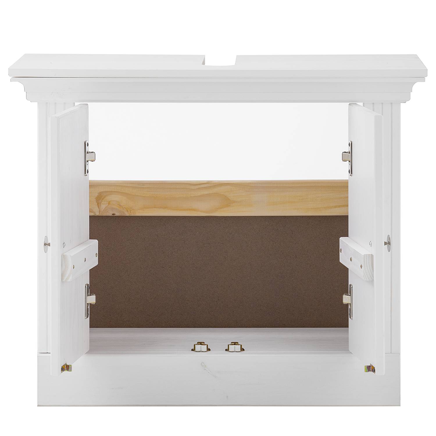 Lyngby Waschbeckenunterschrank Kiefer Massivholz Weiß