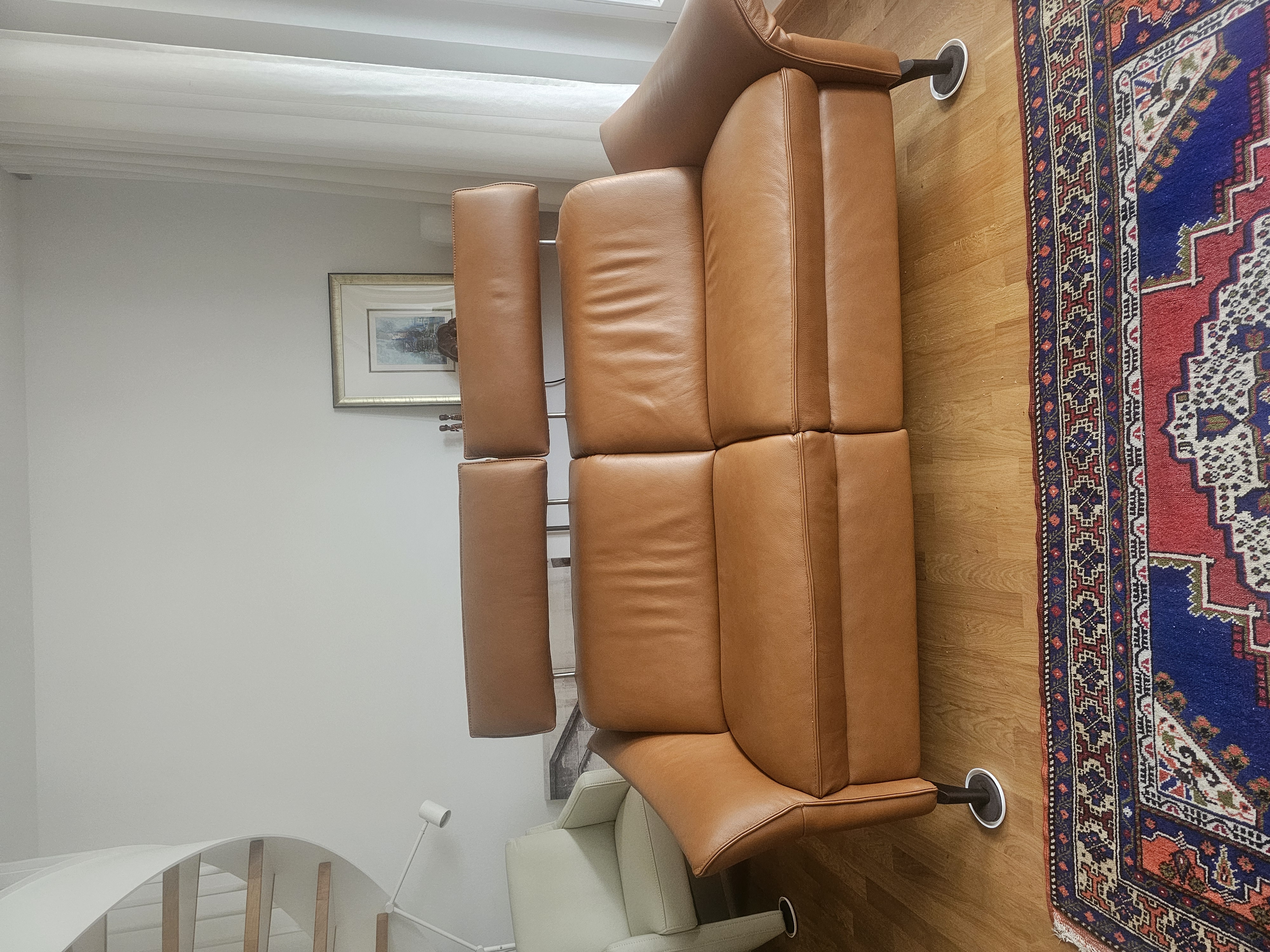 2,5-Sitzer Sofa Leder Braun