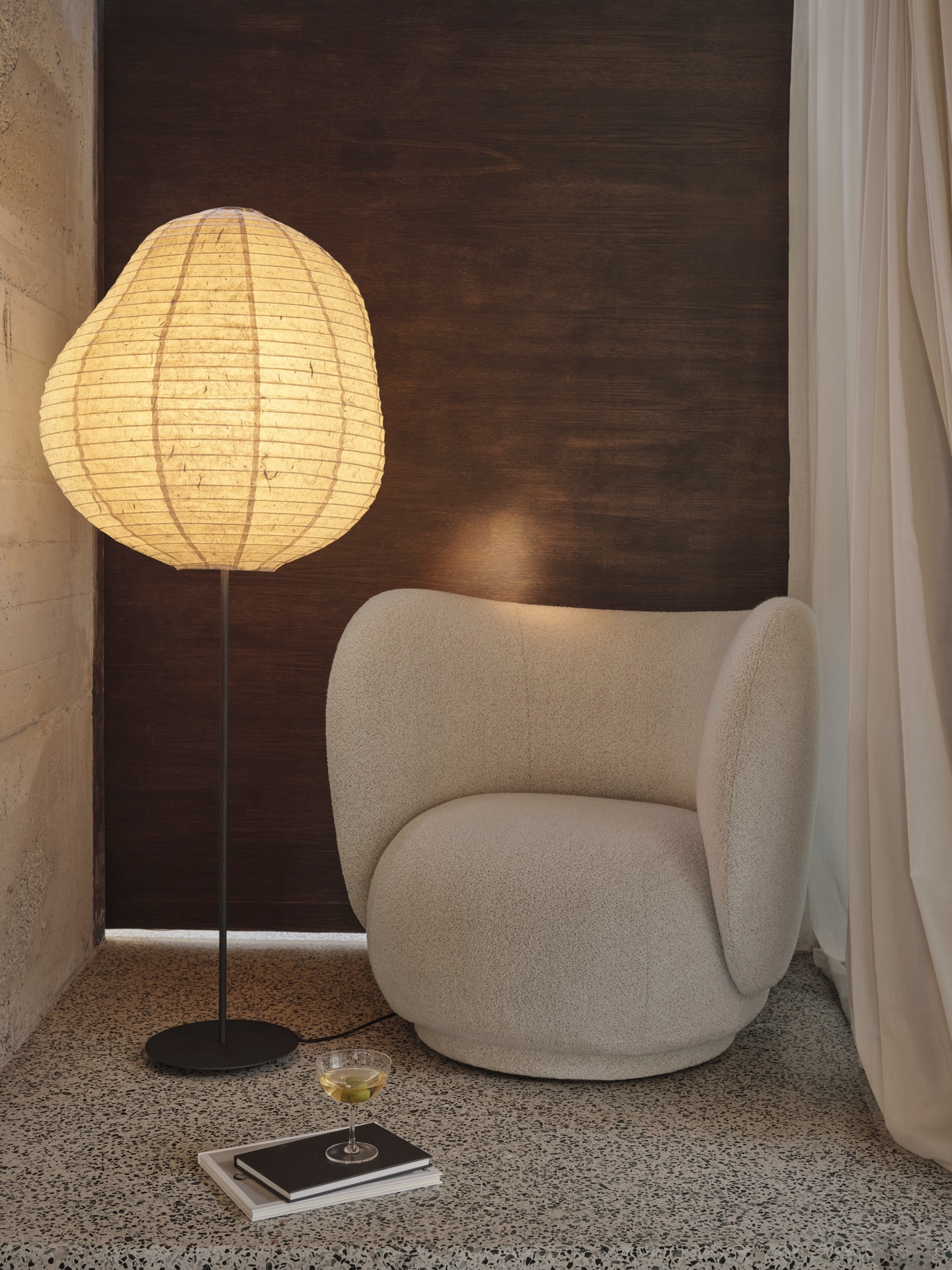 Kurbis Stehleuchte Beige