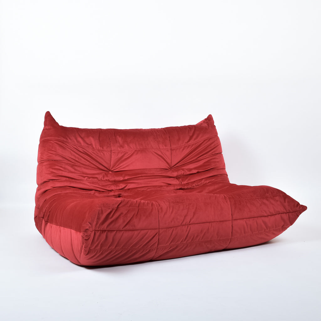 Togo Sofa 2-Sitzer Samt Rot