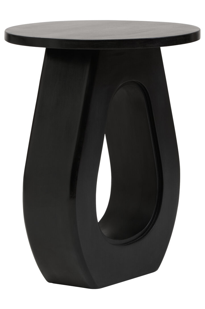 Walsa Black Finish Mango Holz Beistelltisch
