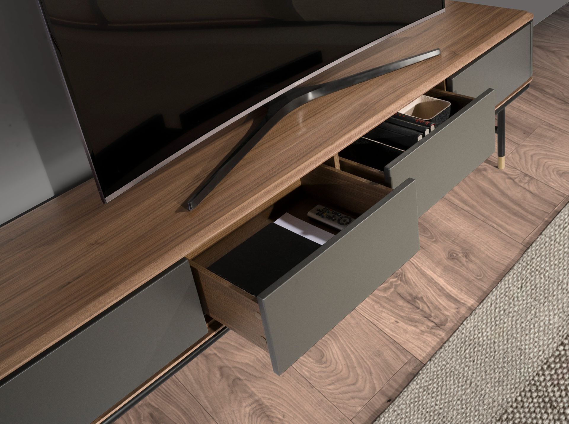 TV-Lowboard Grau