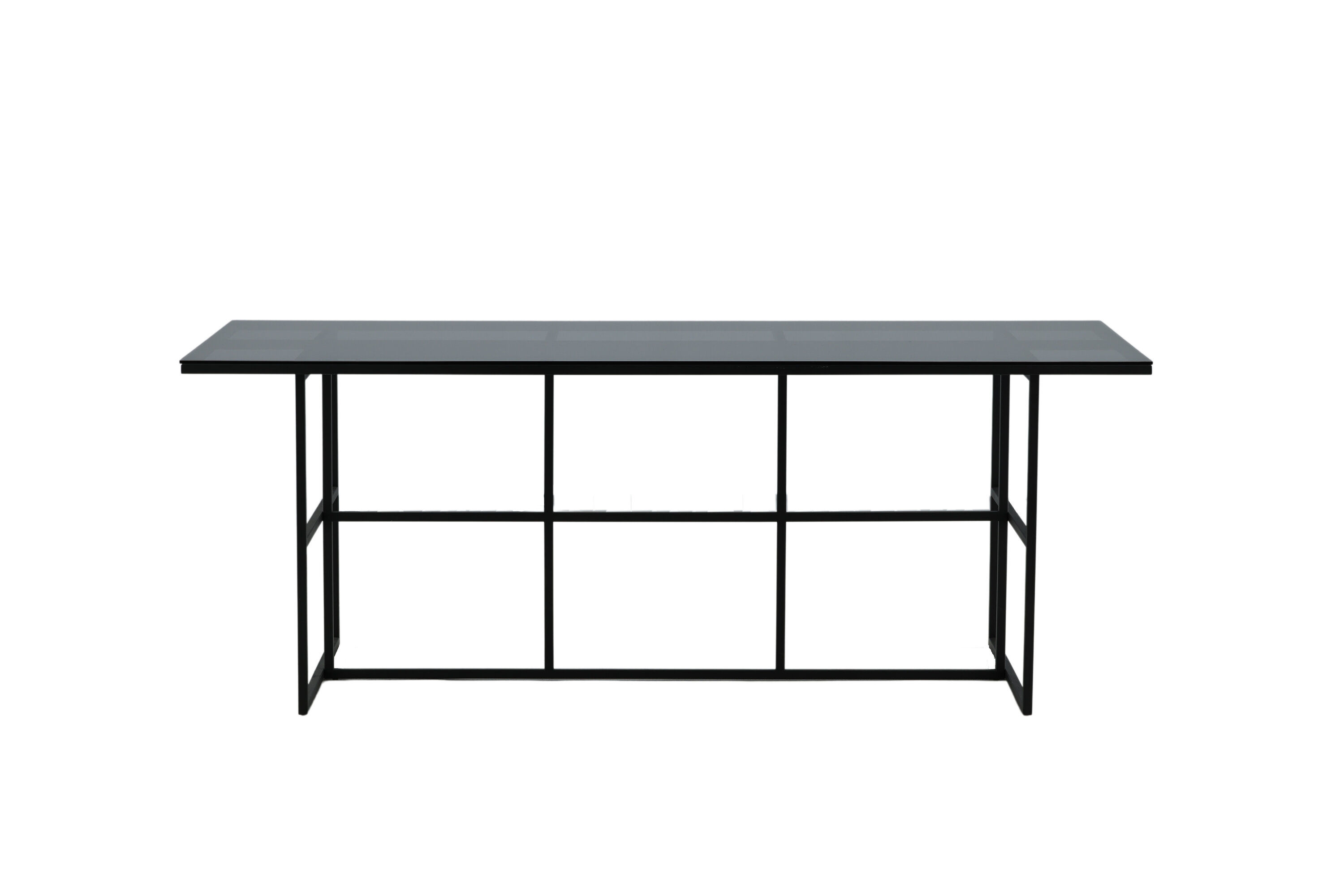 Leif Dining Table Black Smoked Glass