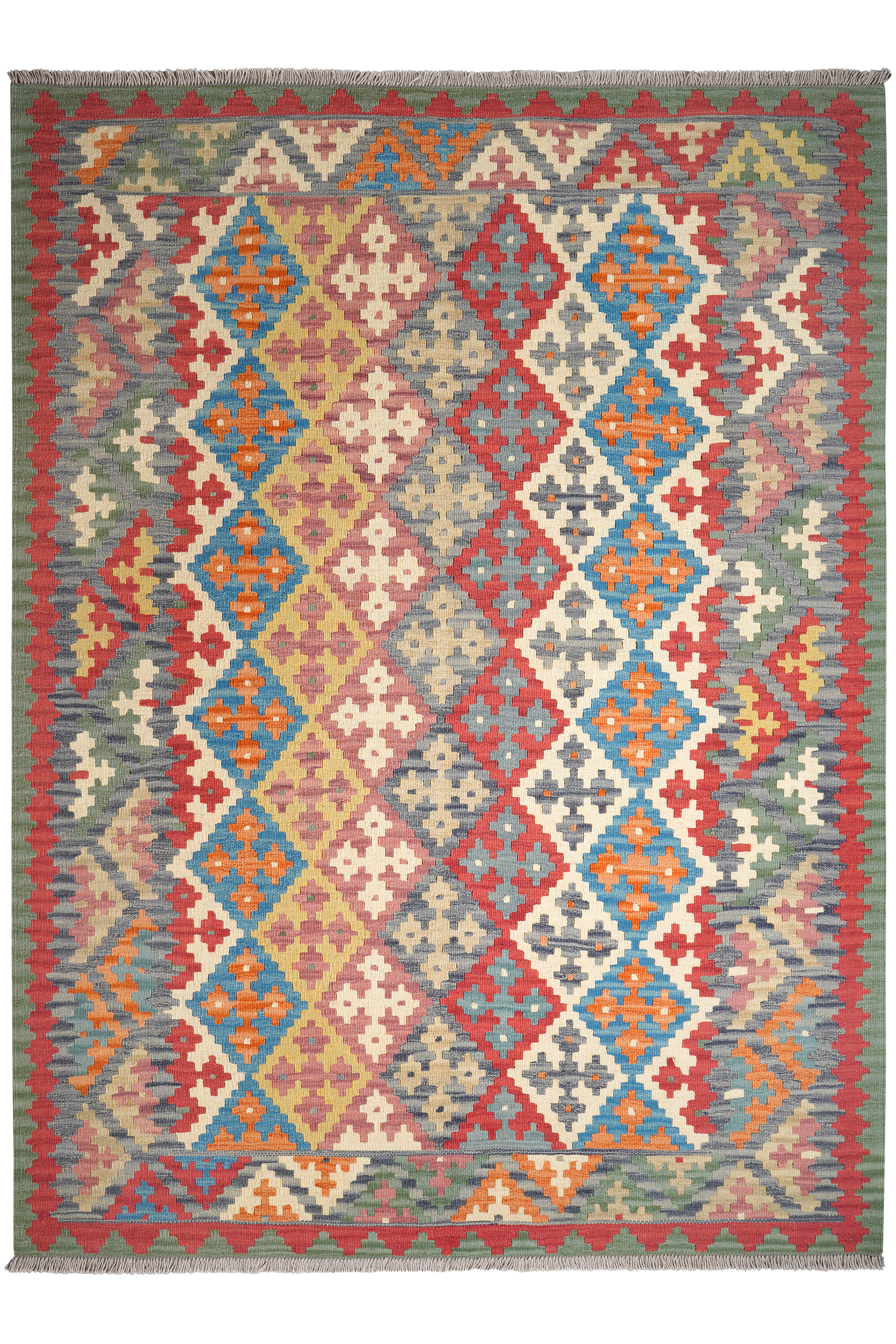 Kelim Gashgai Carpet Wool Multicolored