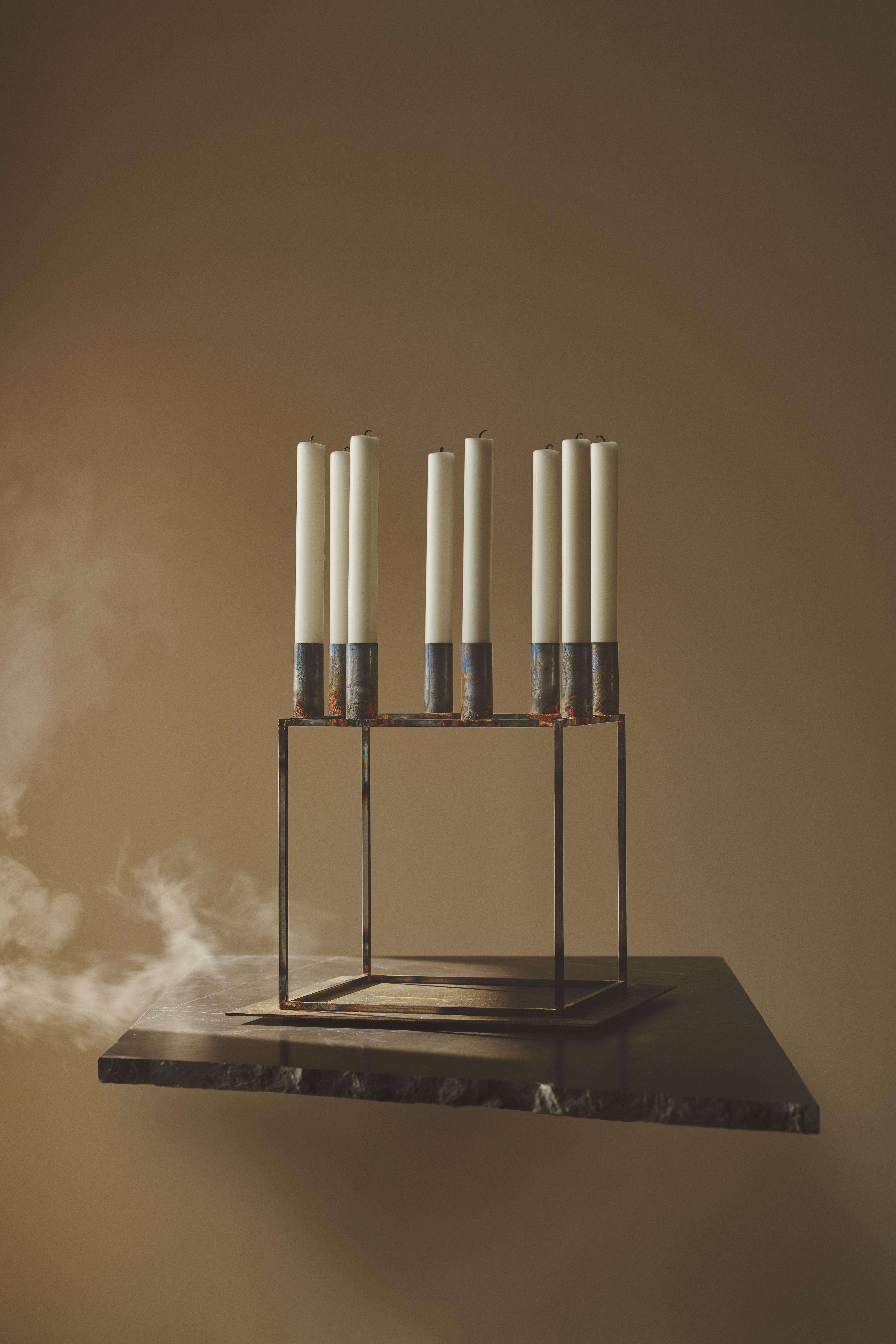 Kubus 8 Raw Limited Edition Kerzenhalter Braun