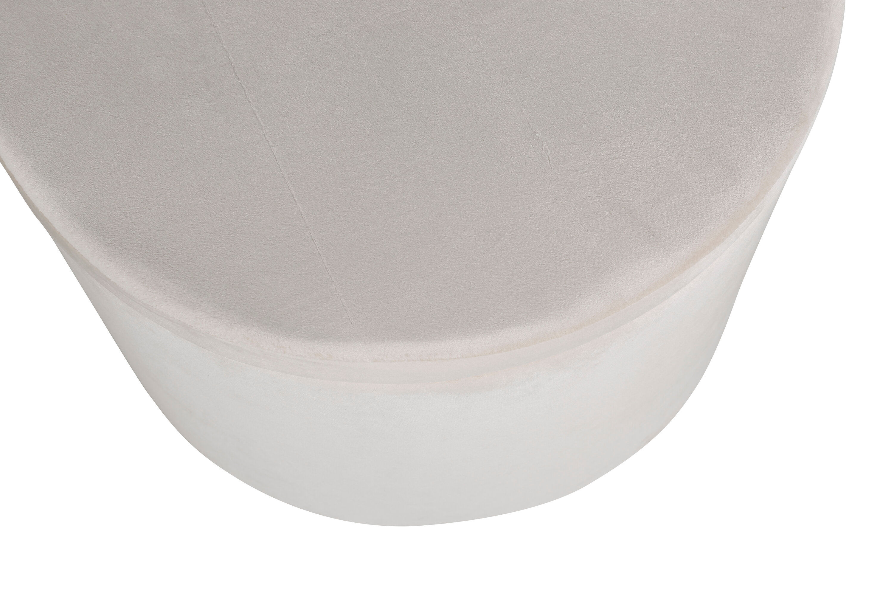 Dunken Pouf Samt Beige 