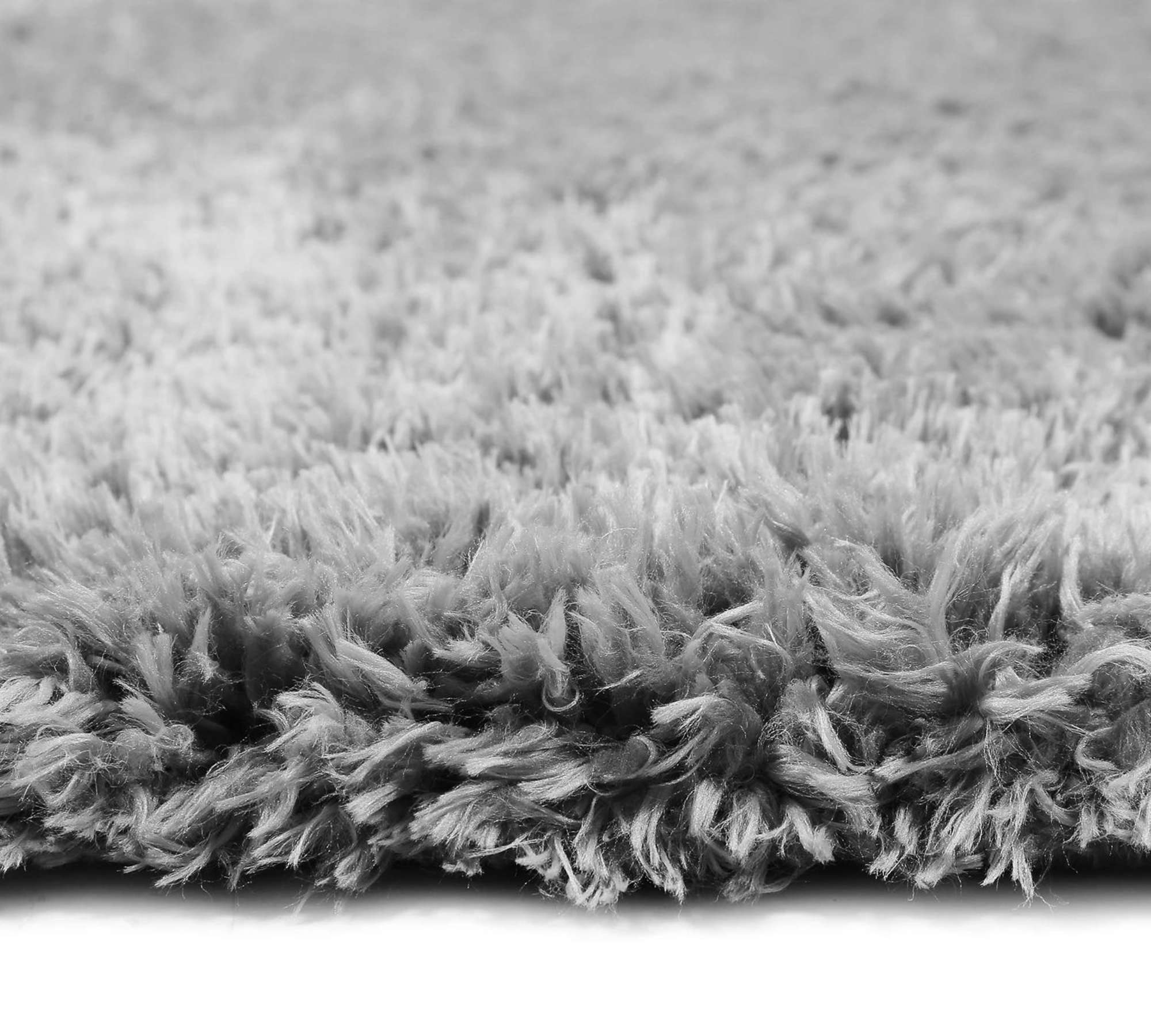 Hochflorteppich Textil Grau