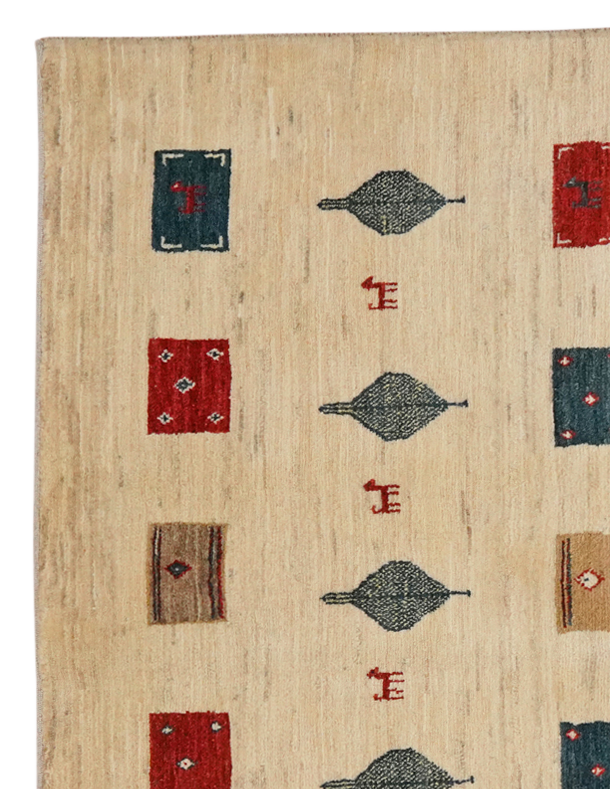 Rizbaf Gabbeh Tappeto Lana Beige