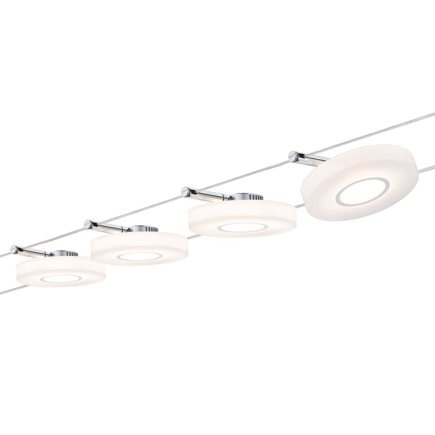 4-Flammig Seilsystem Upie Acrylglas