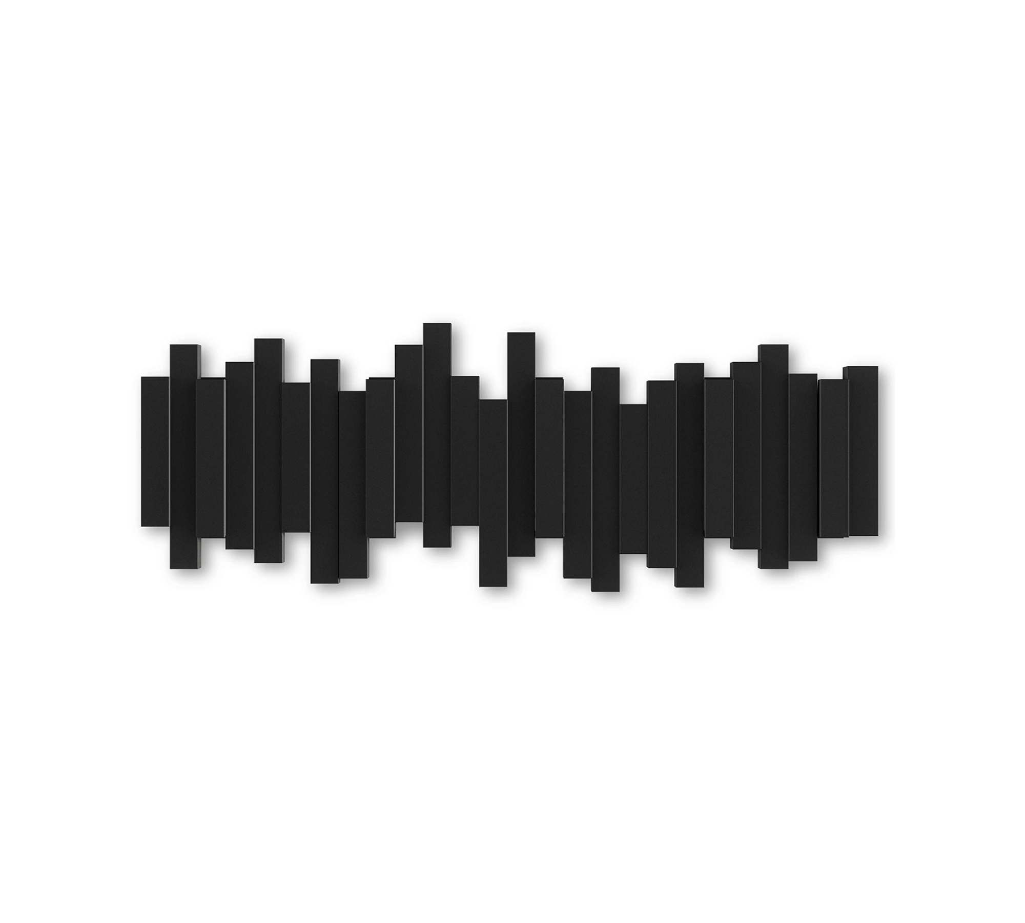 Clothes rail slats Plastic Black
