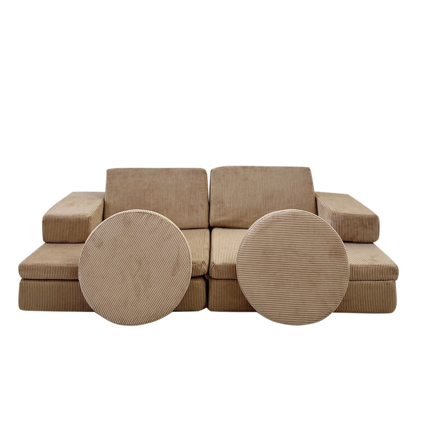 Puzzle Schlafsofa 2-Sitzer Camel