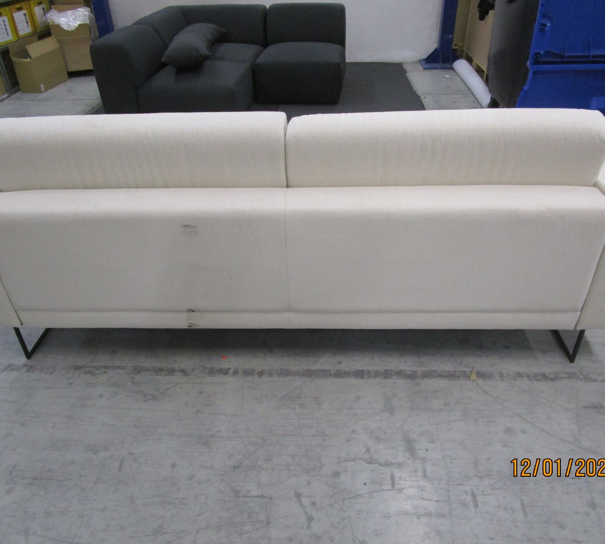 Tyme Sofa 2-Sitzer Webstoff Cremeweiß