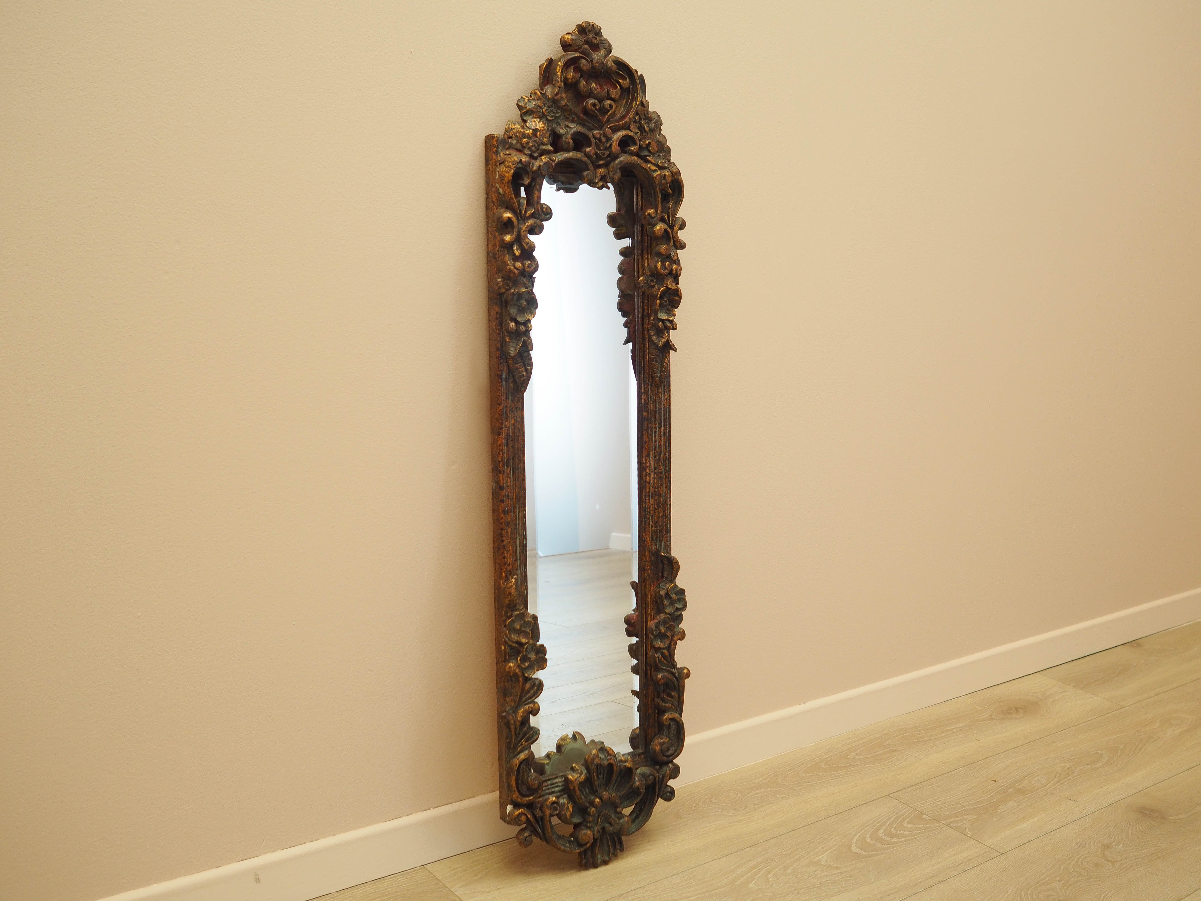 Mirror with wooden frame