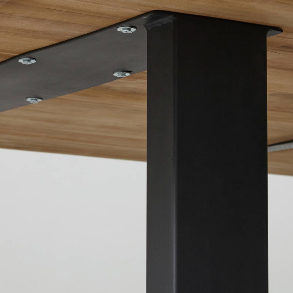 2x Modell U Tischbein Metall Schwarz