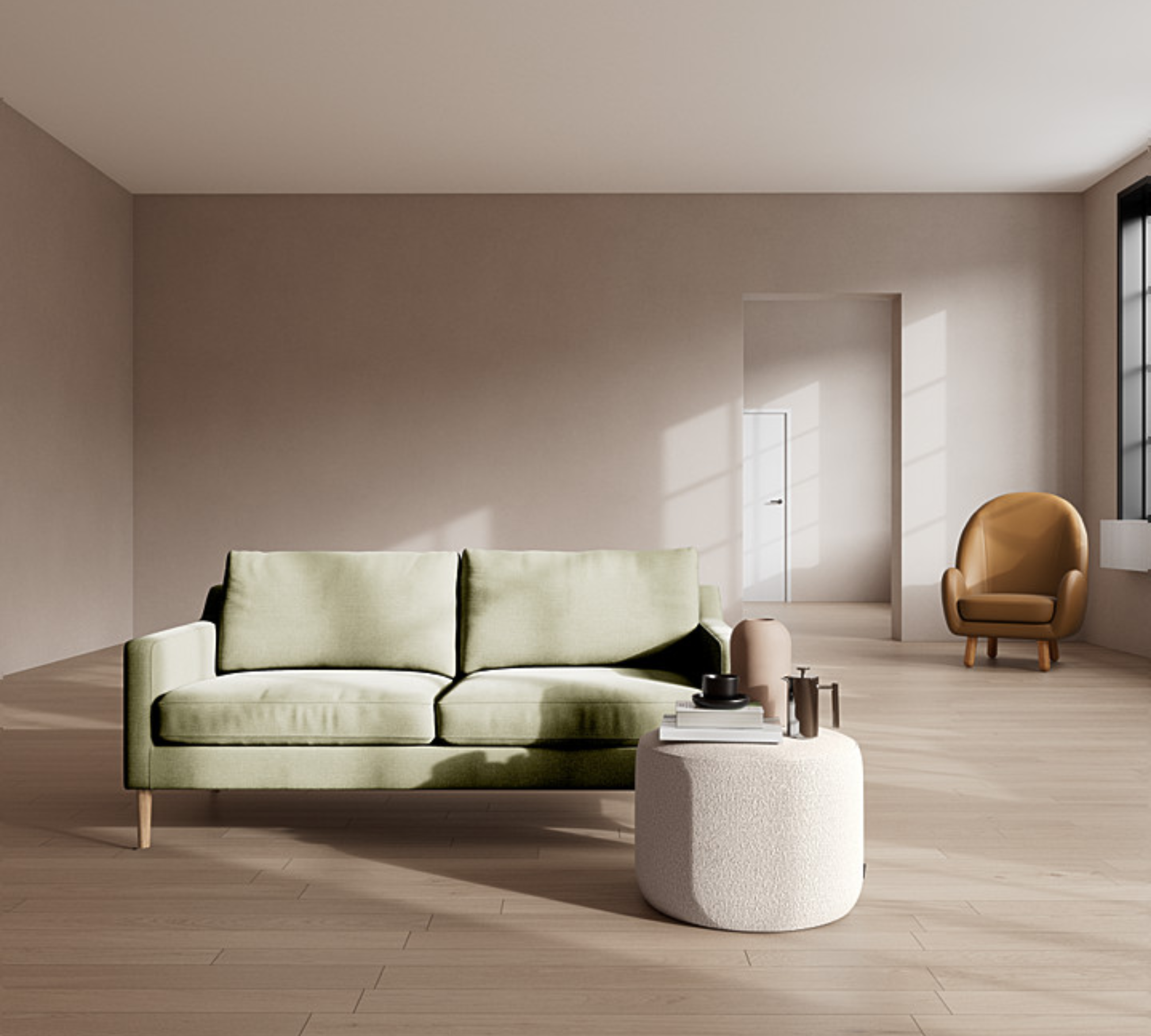 Astha Sofa 2-Sitzer Sasano Clay