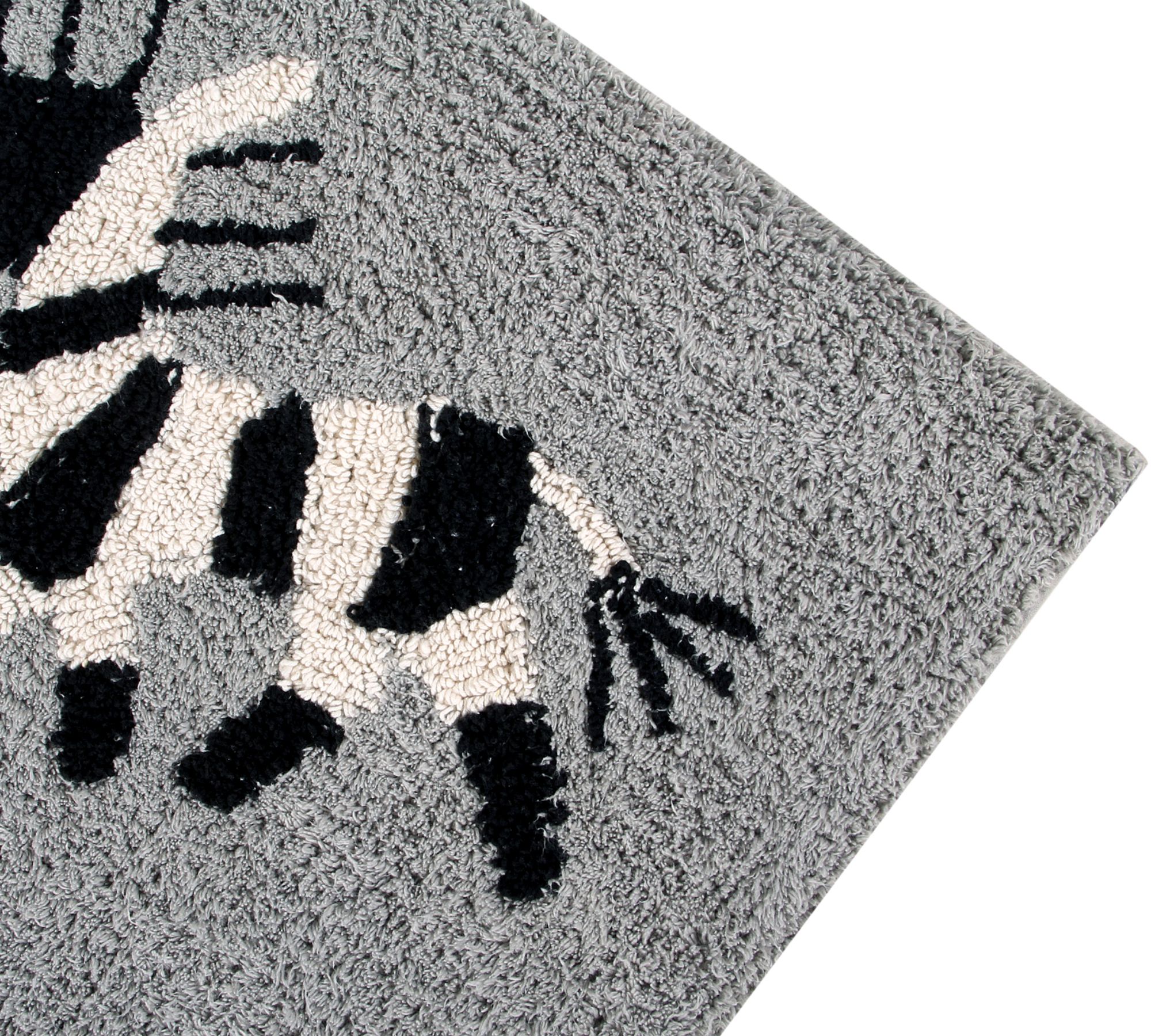 Teppich Baumwolle Grau 120 x 160 cm
