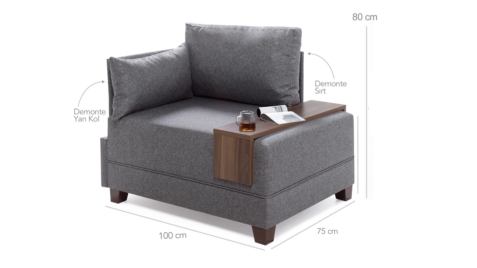 Fly modulo angolare sinistro beige