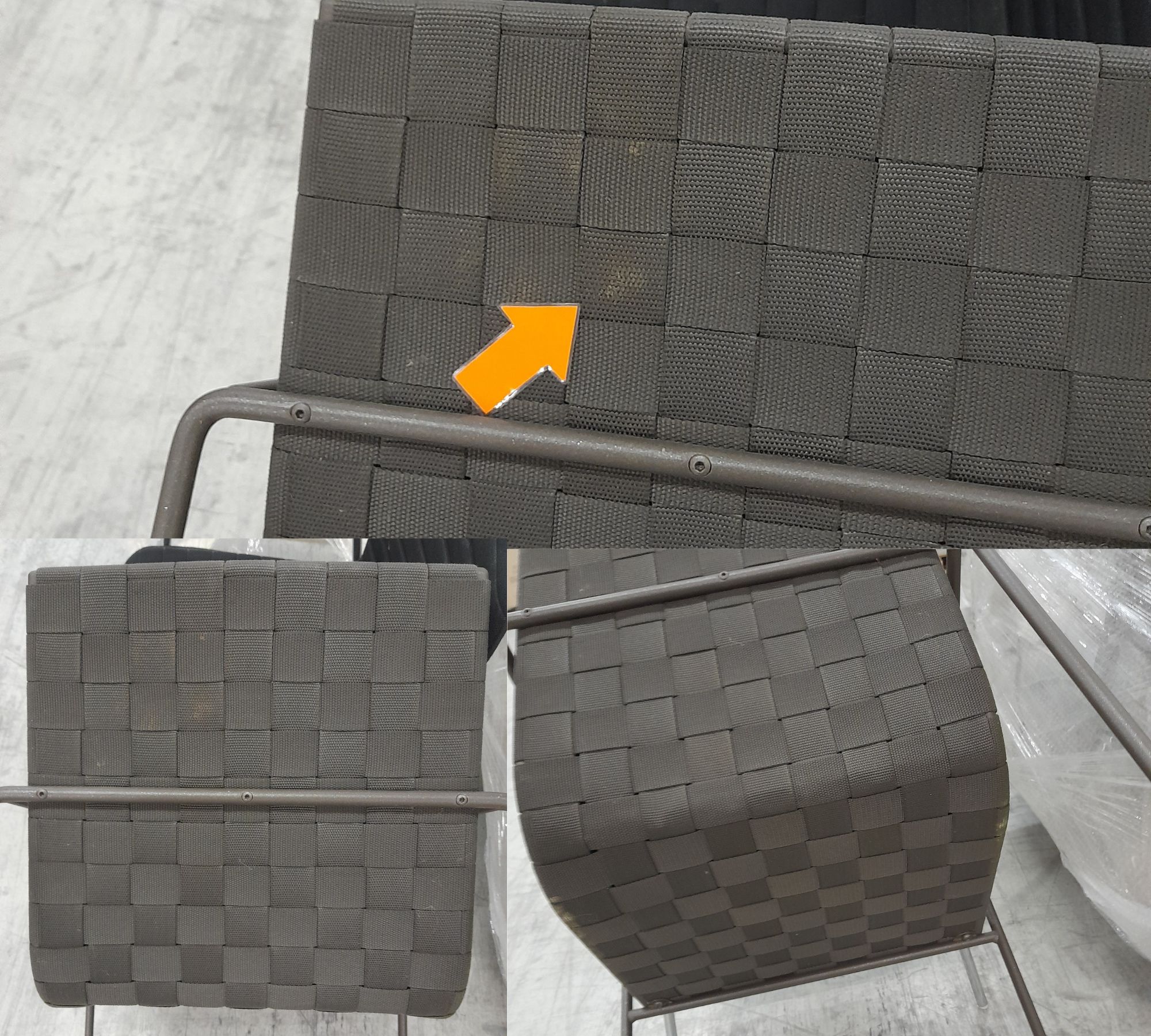 Trenza SO0701 Gewebter Armlehnstuhl Stahl Kunststoff Braun