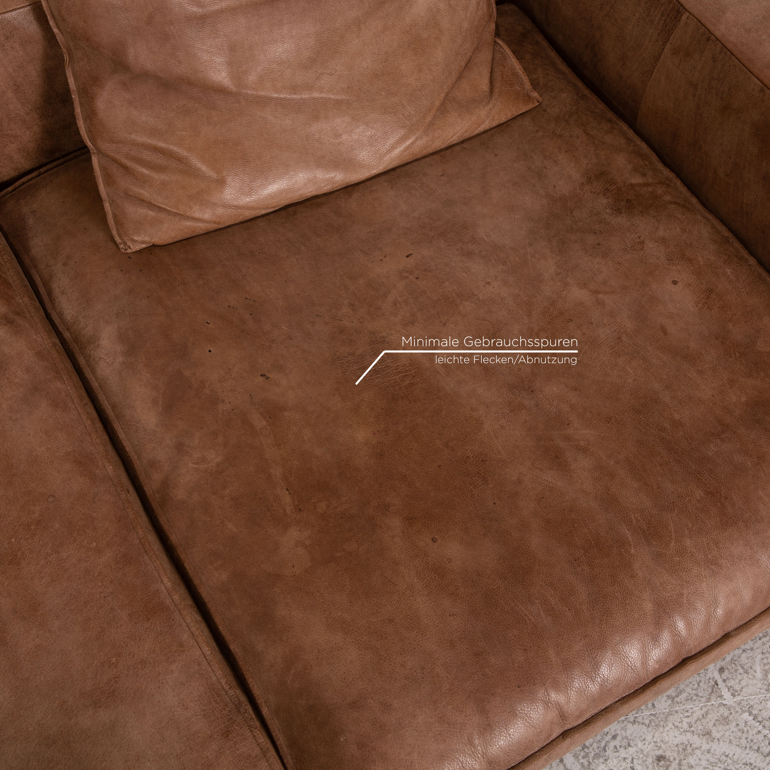 Maine Sofa 4-Sitzer by Machalke Leder Cognac