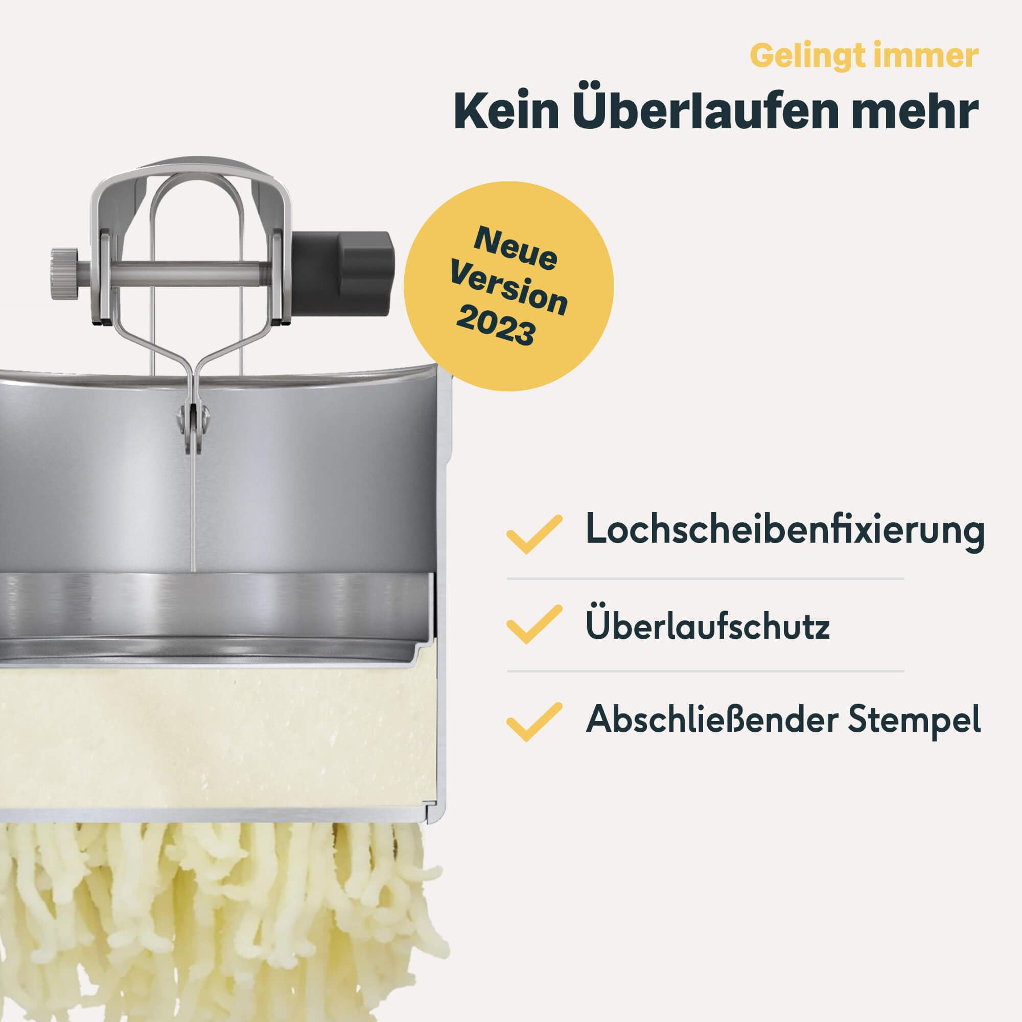 Kartoffelpresse Edelstahl Silber