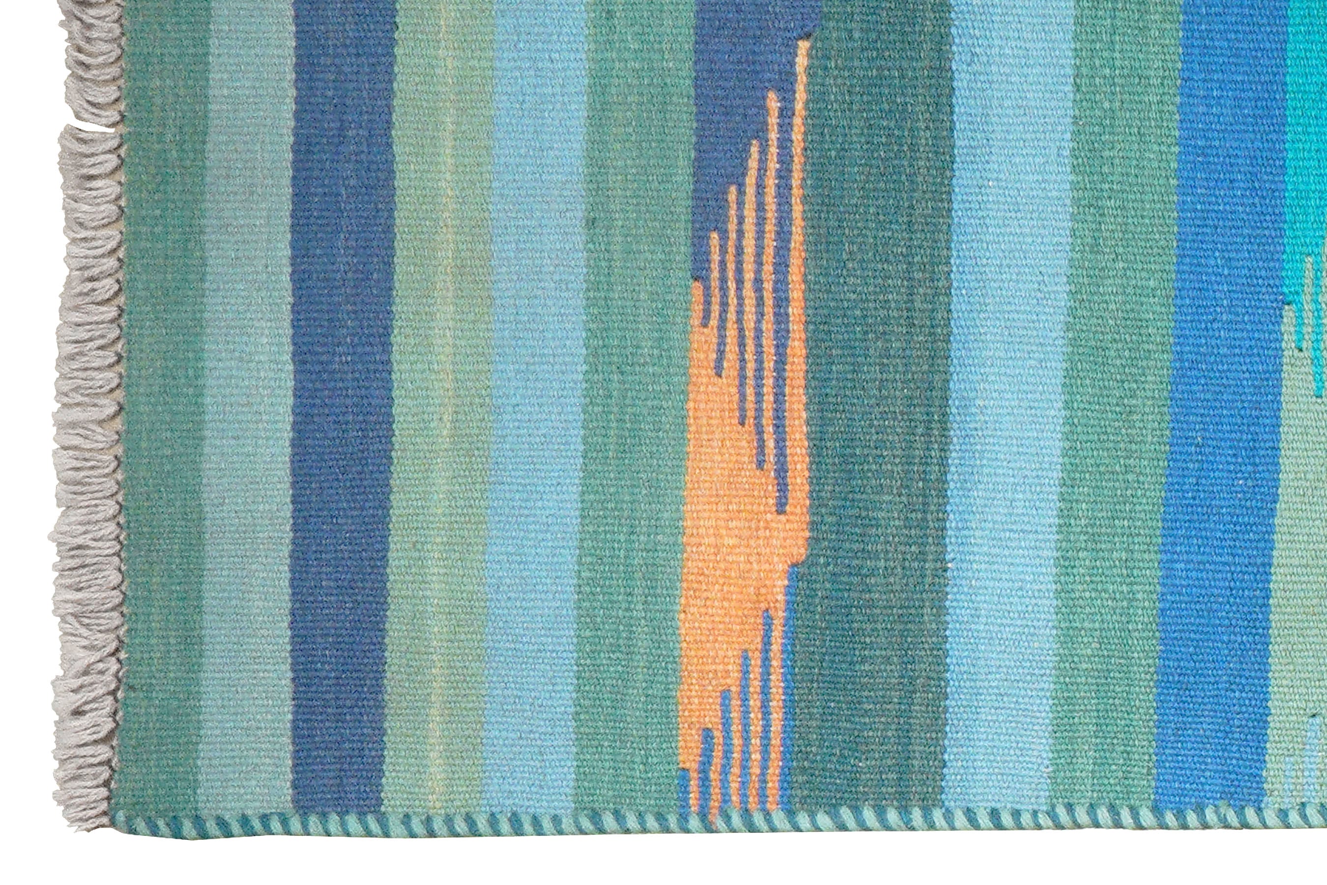 Kilim Gashgai Teppich Blau