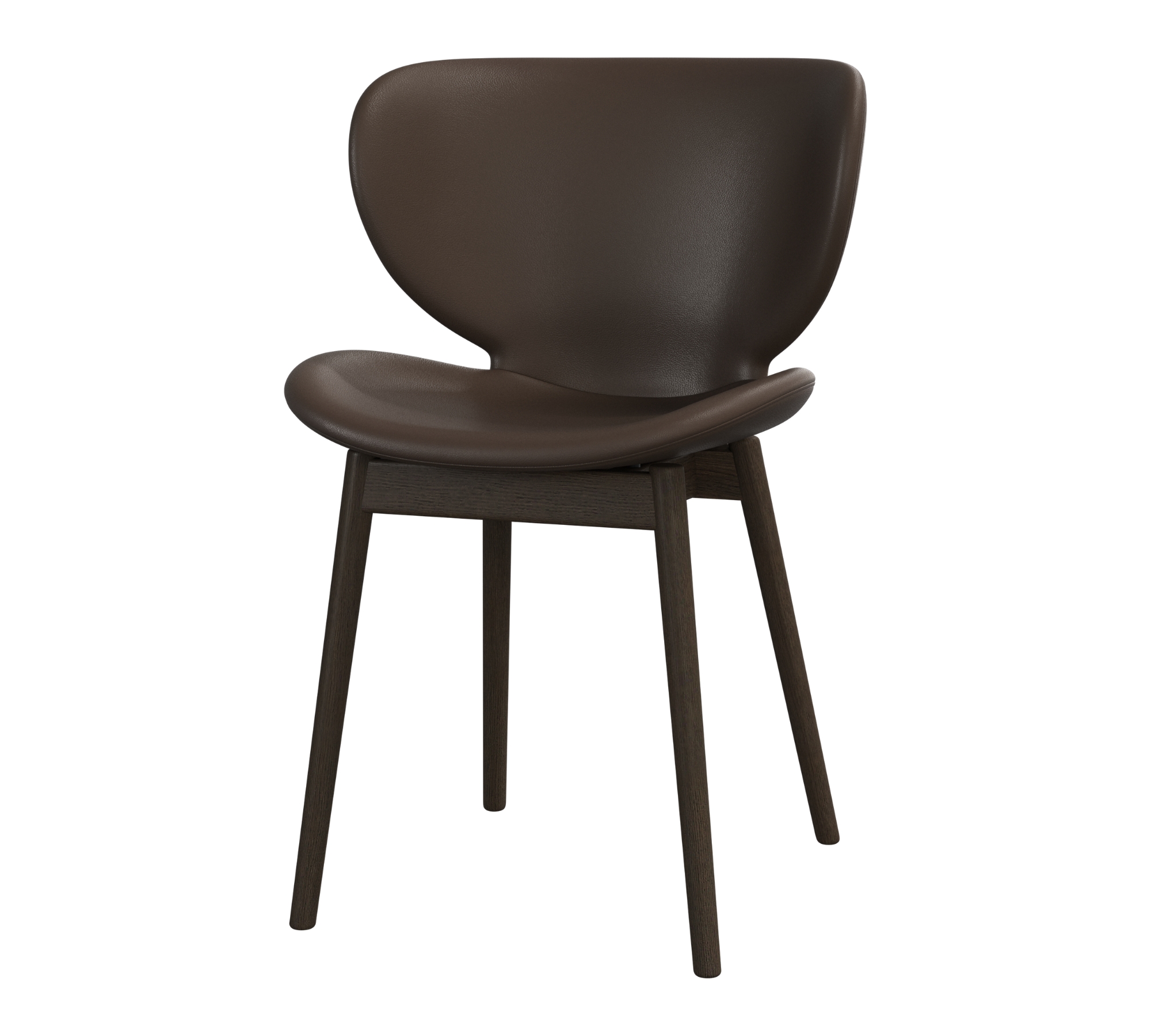 Hamilton Dining Chair Leather Oak Wood Brown