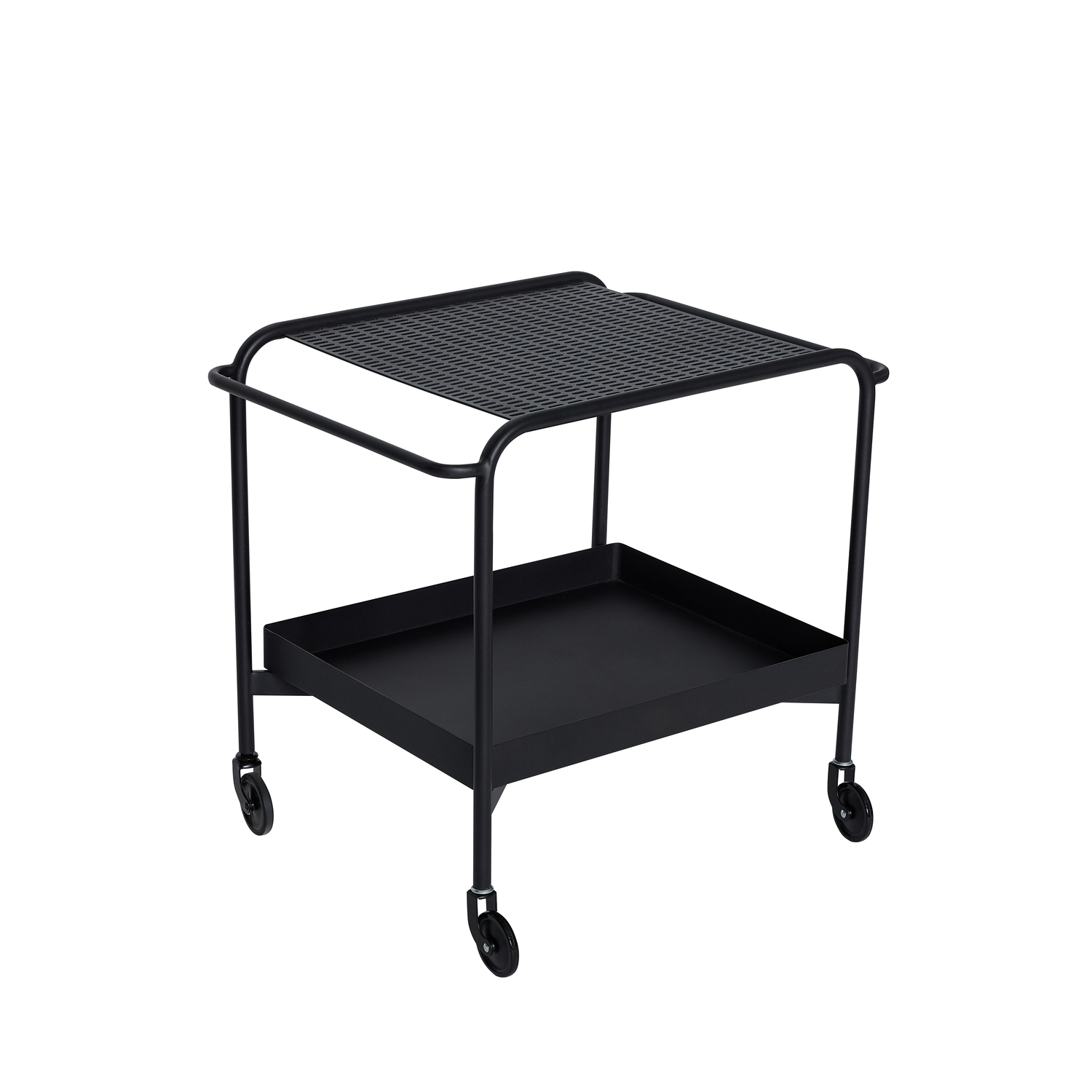Push Serving Trolley Black