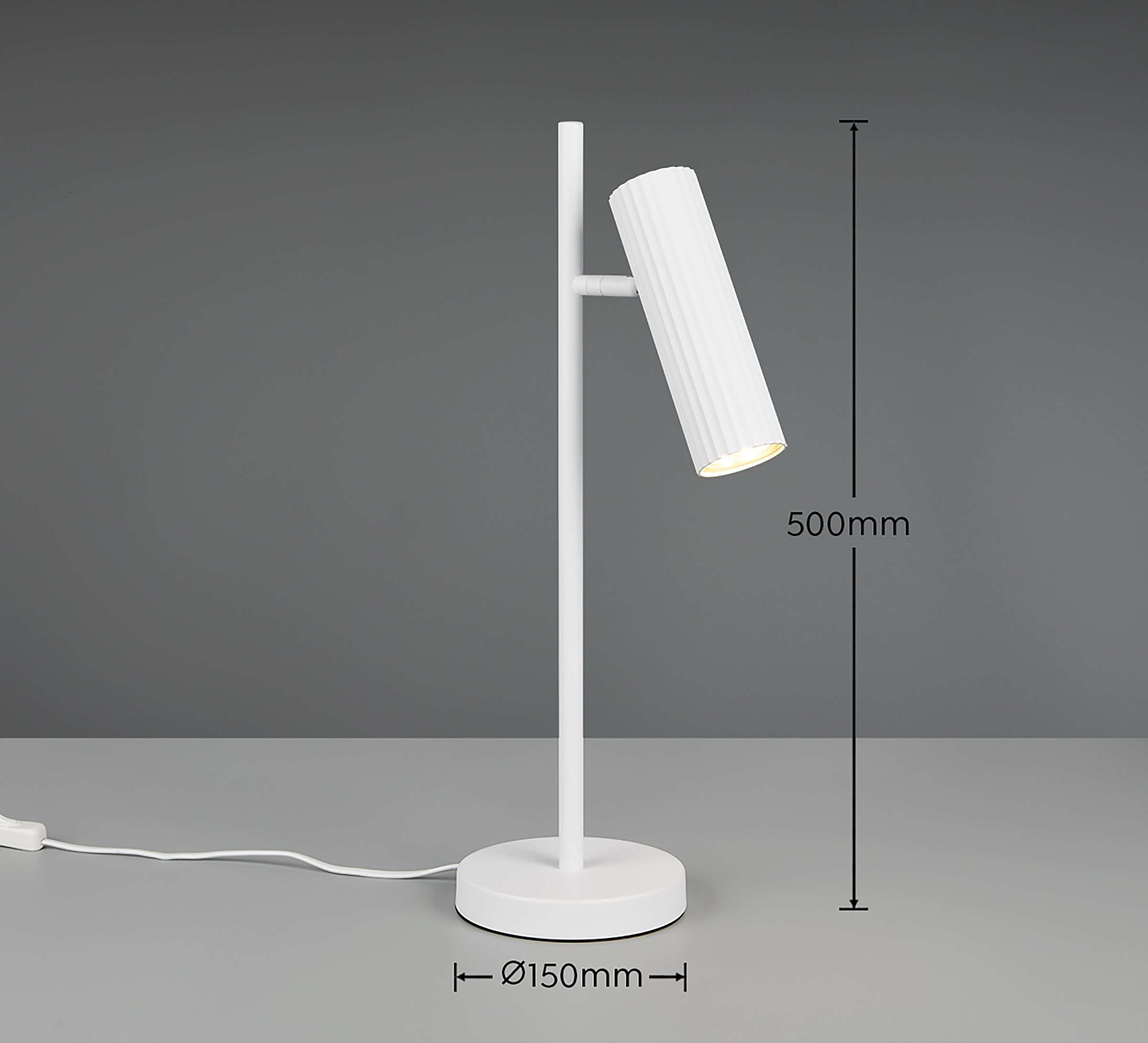 Table lamp Soka 1-light iron white