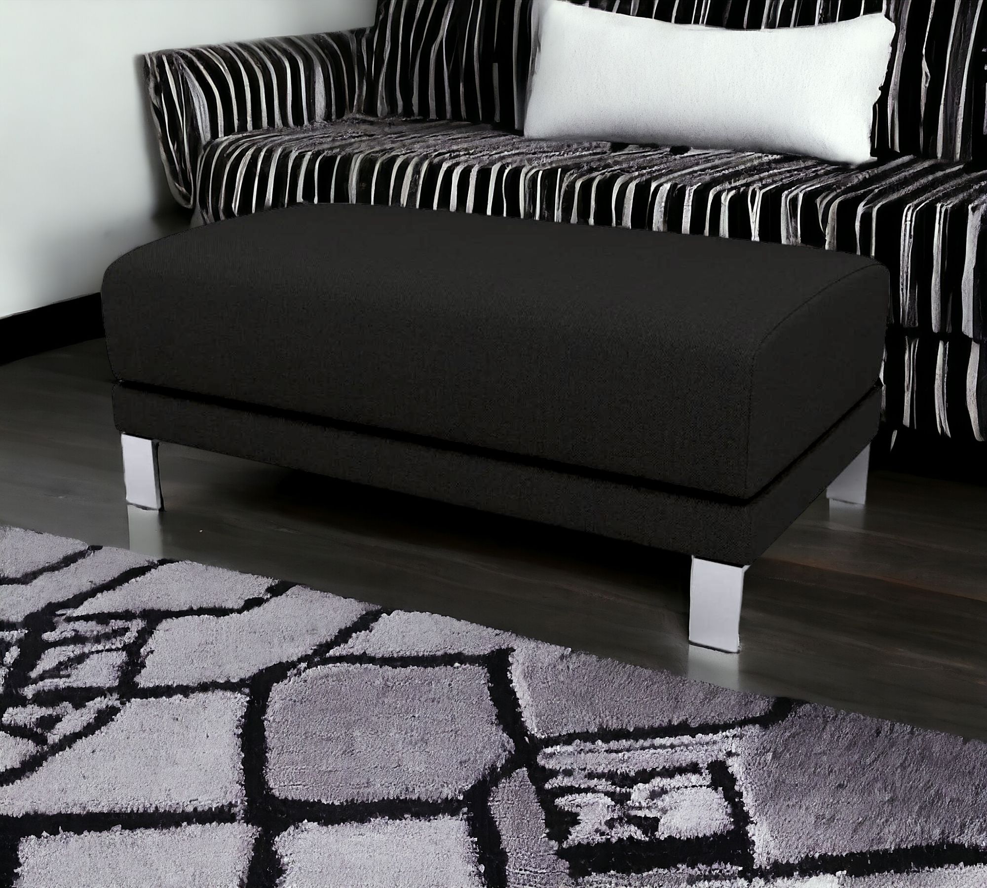 Tyme Ottomane Webstoff Anthrazit