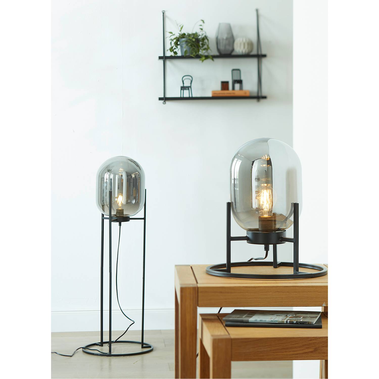 Tischleuchte Regi Glas Eisen