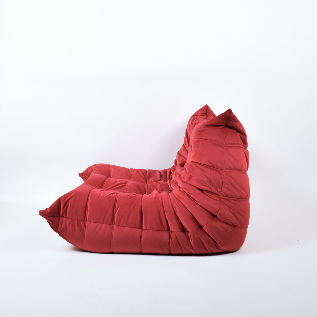 Togo Sofa 2-Sitzer Samt Rot