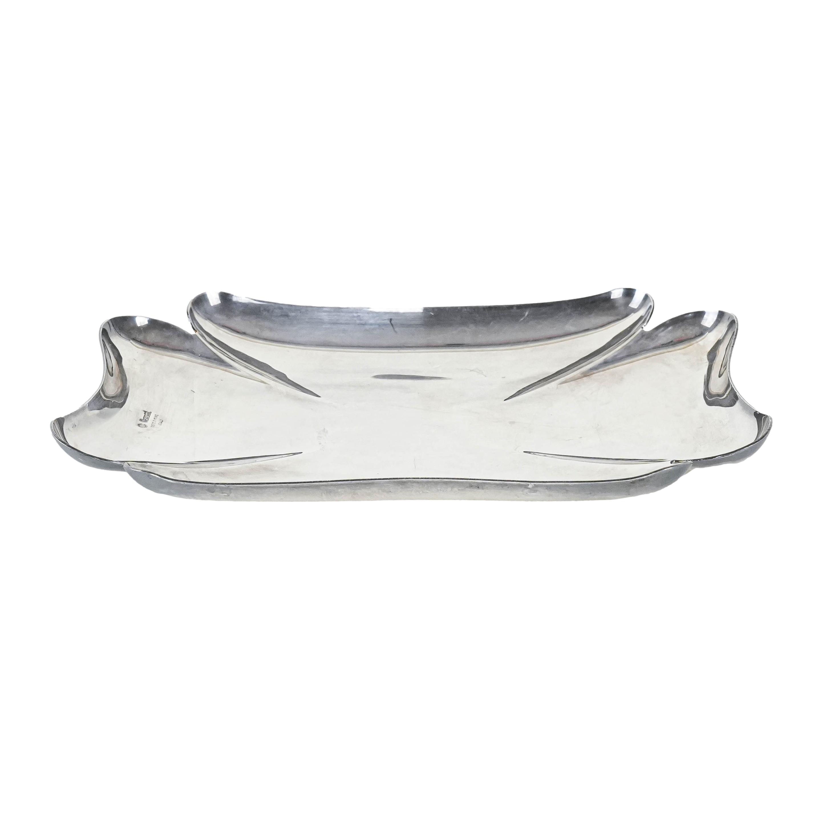 Metal tray silver