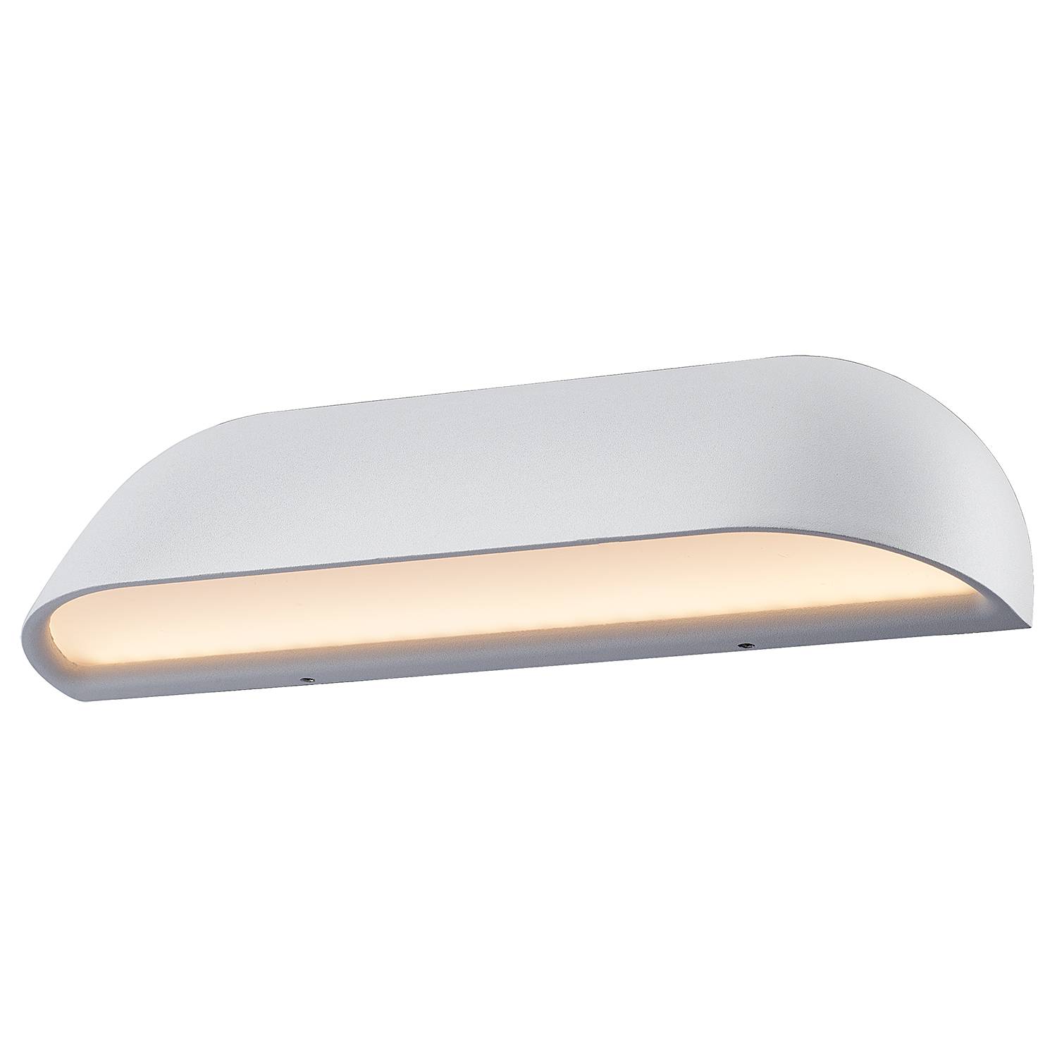 Wandleuchte Front Aluminium Weiß Breite: 26 cm