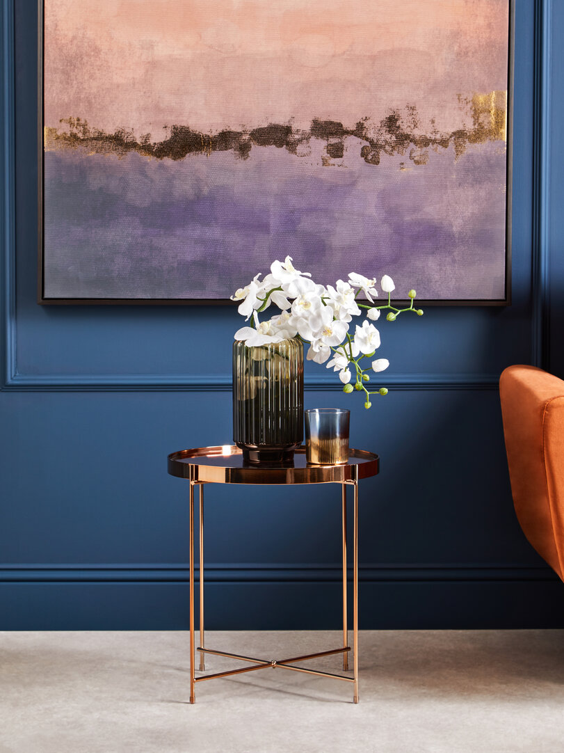 Allure Runder Beistelltisch Spiegelglas Gold