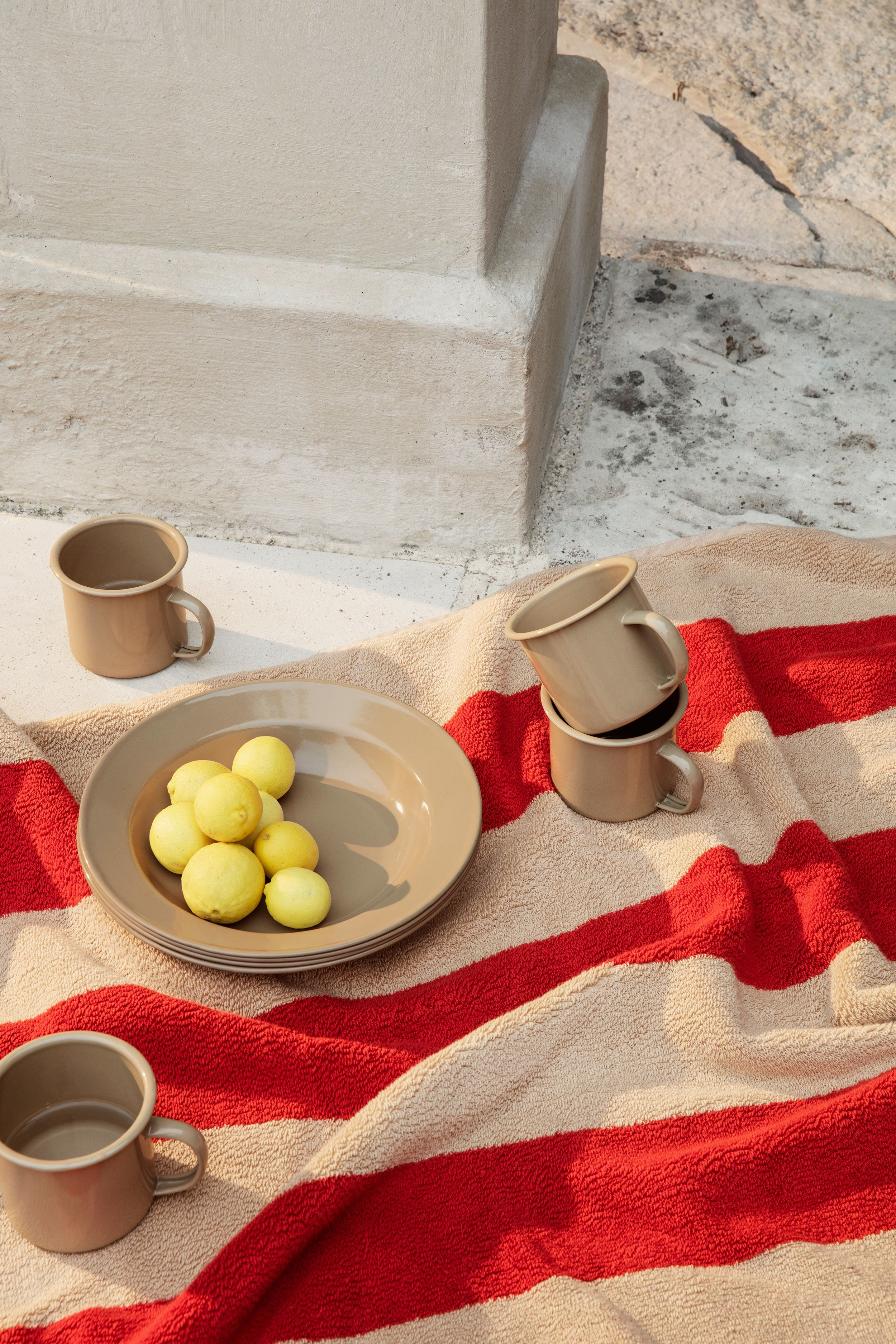 Yard Picknick Geschirr 8Er Set Beige