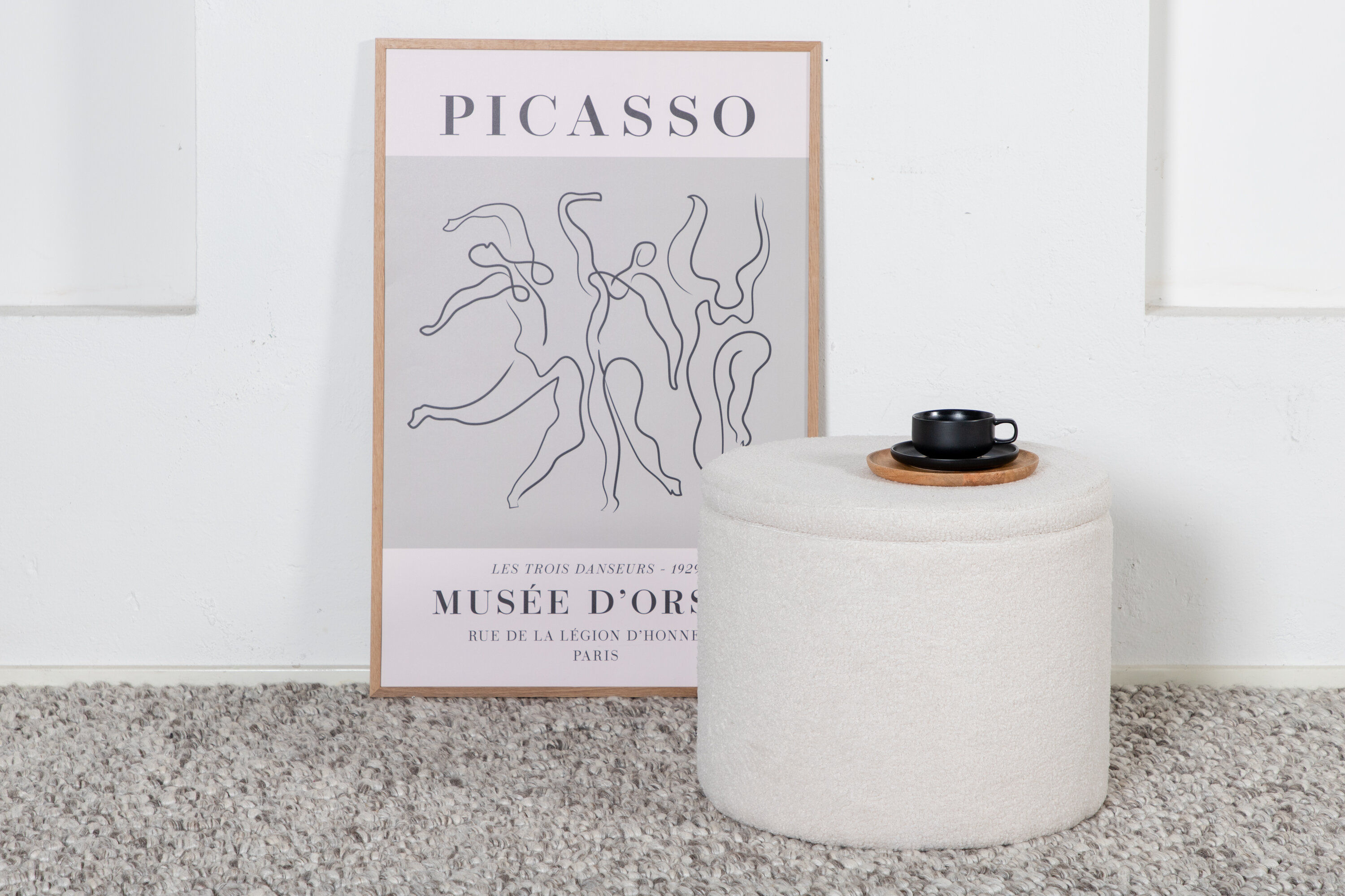 Dunken Pouf Offwhite Teddy