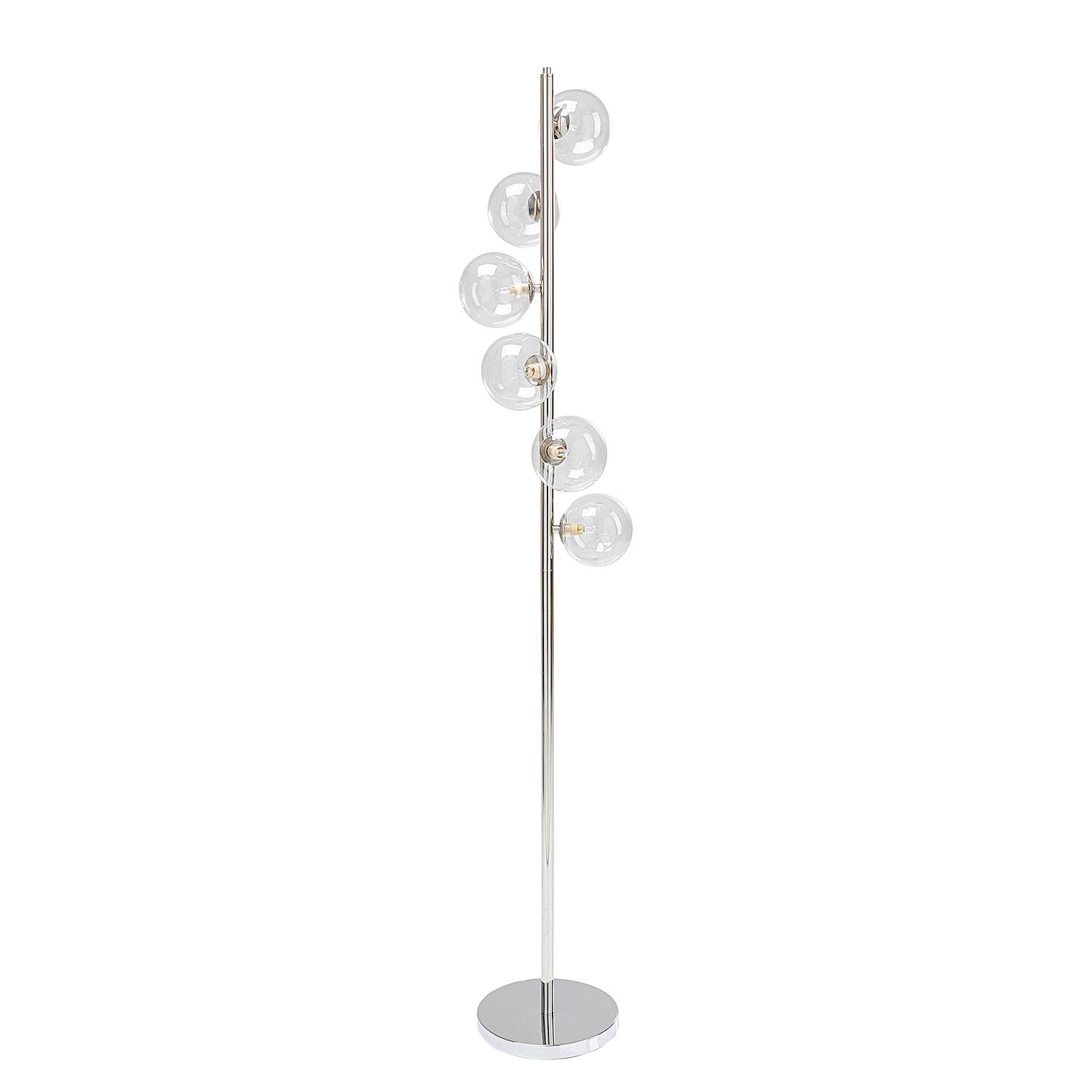 6-Flammig Stehleuchte Scala Balls Stahl Glas Silber