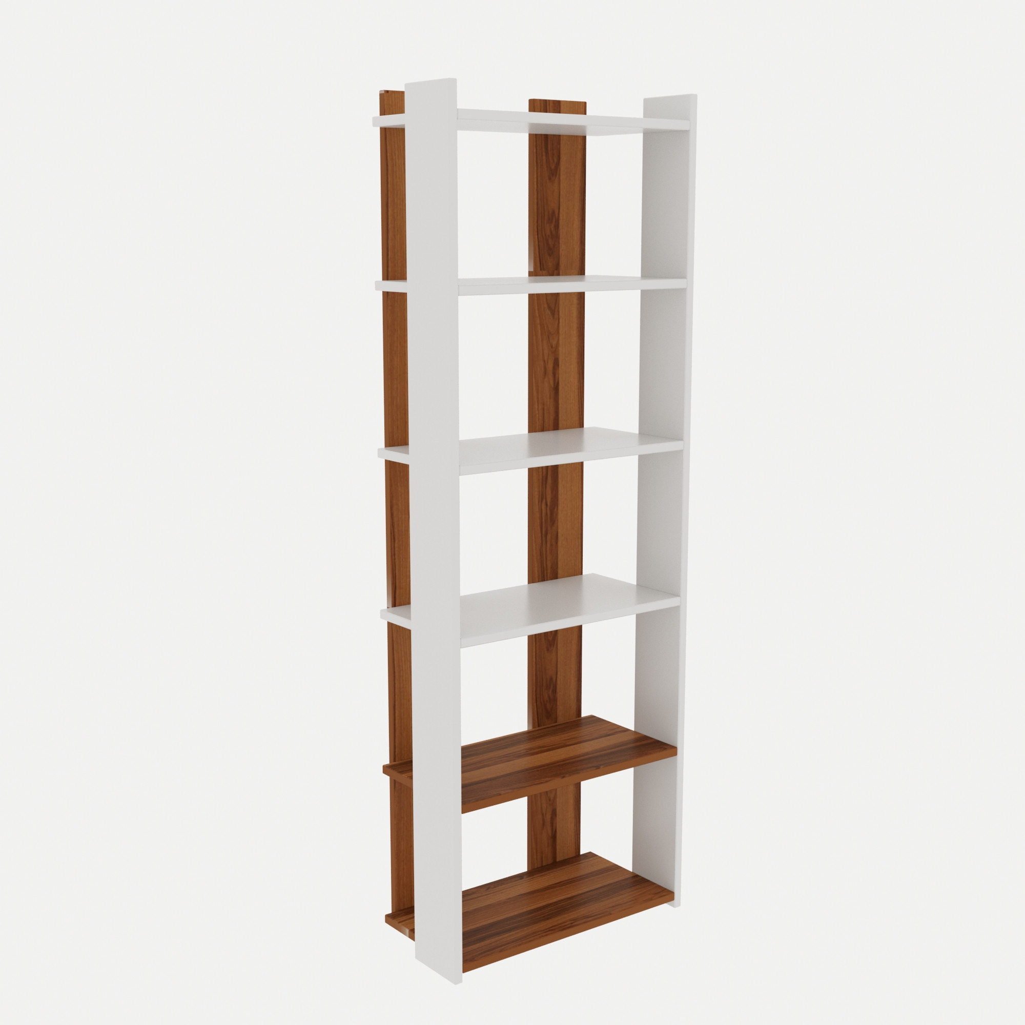 Sakran Bookshelf Wood Veneer White