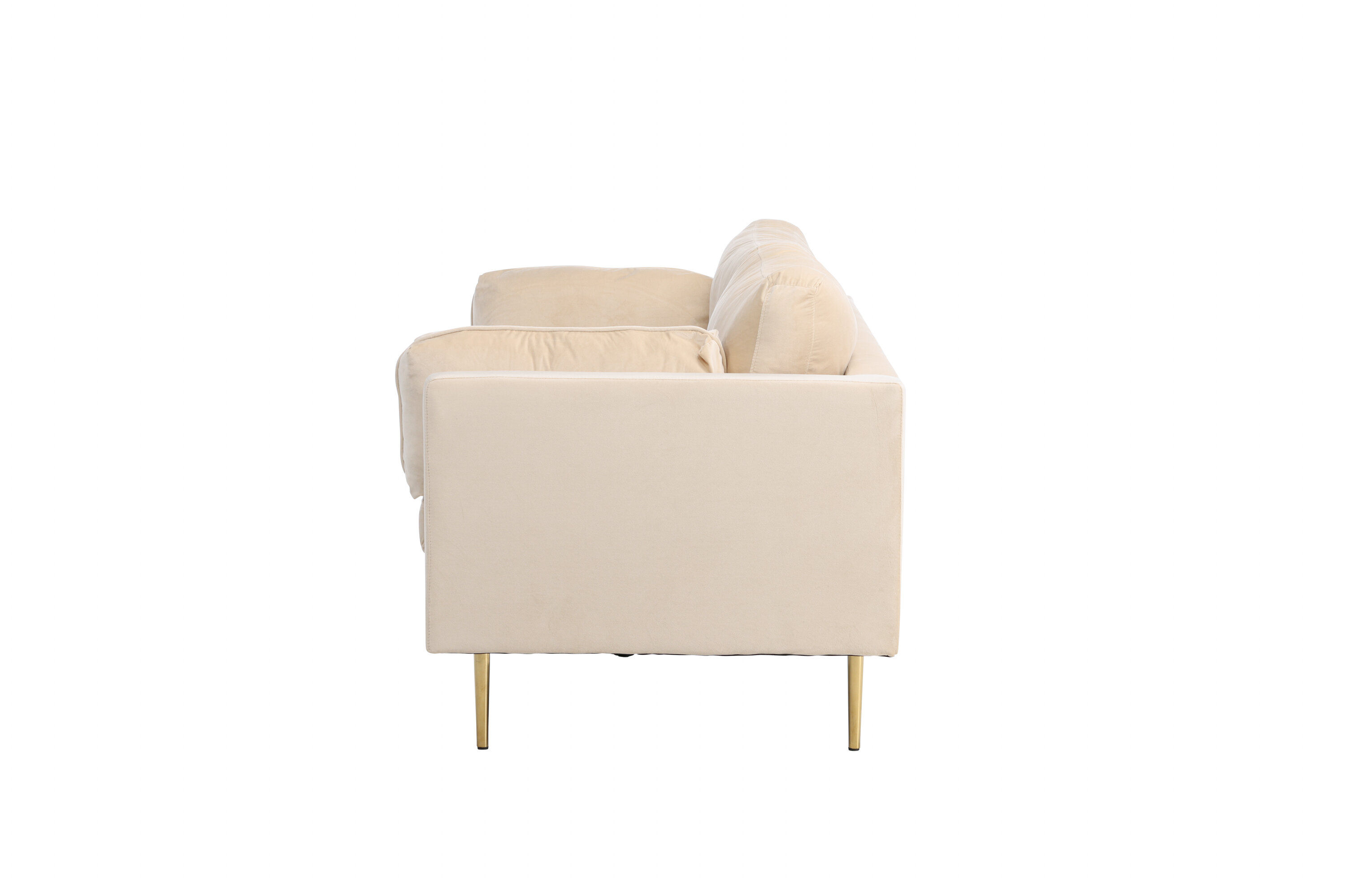 Boom Sofa 3-Sitzer Samt  Creme