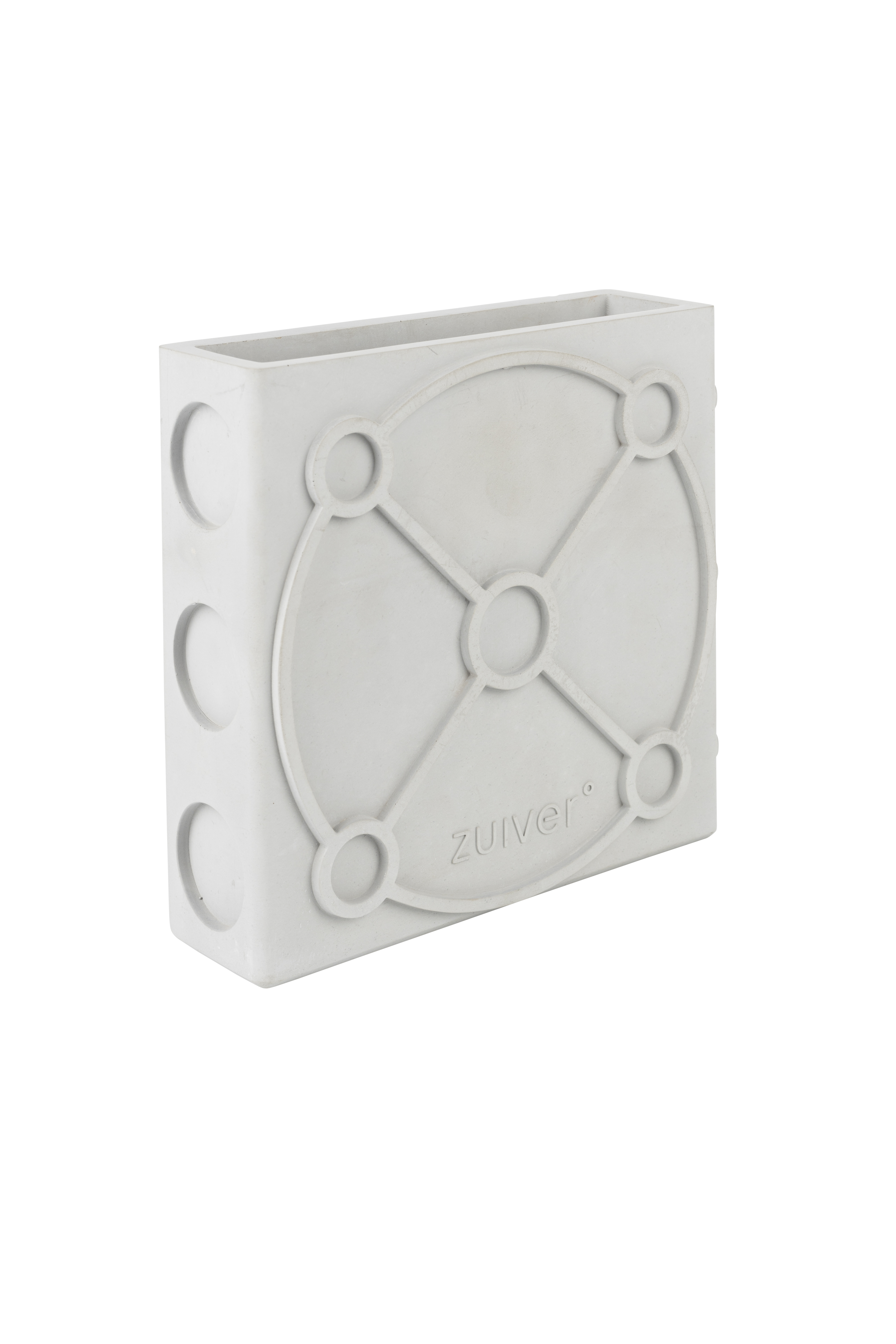 Graphic Vase Concrete Grey