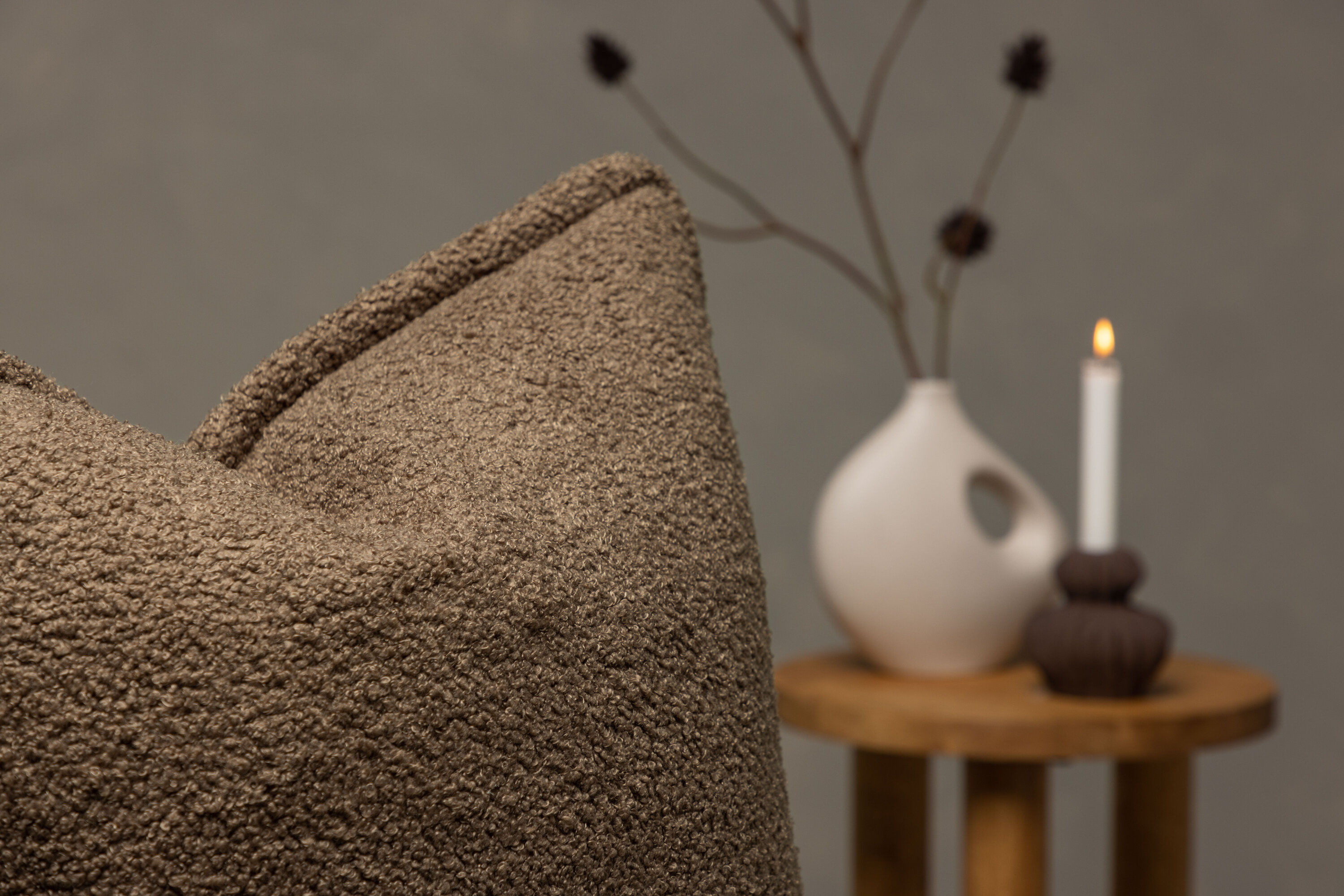 Tuva Kissenbezug Teddyfell Braun 60x60cm