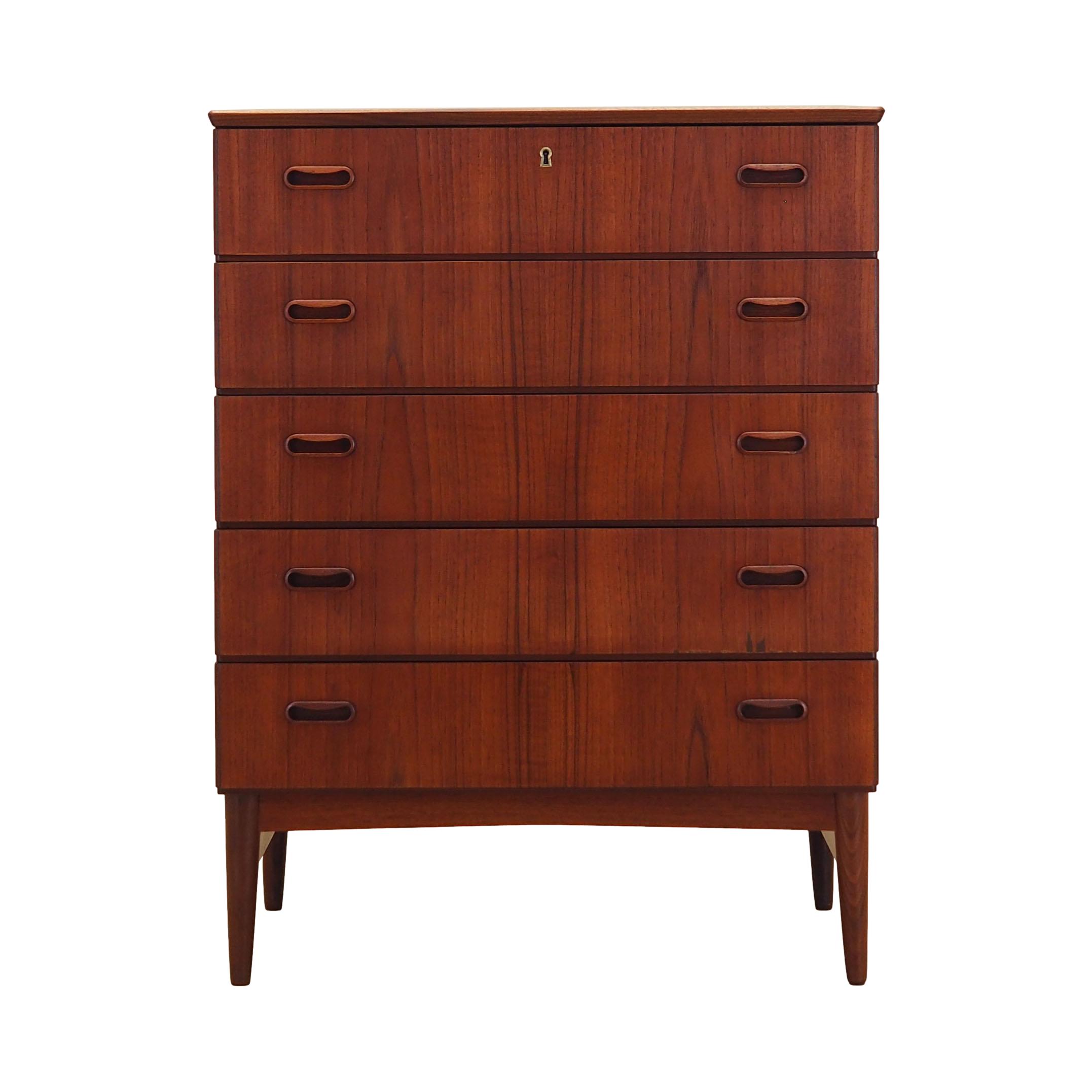 Chest of drawers Teak Brown 1970s